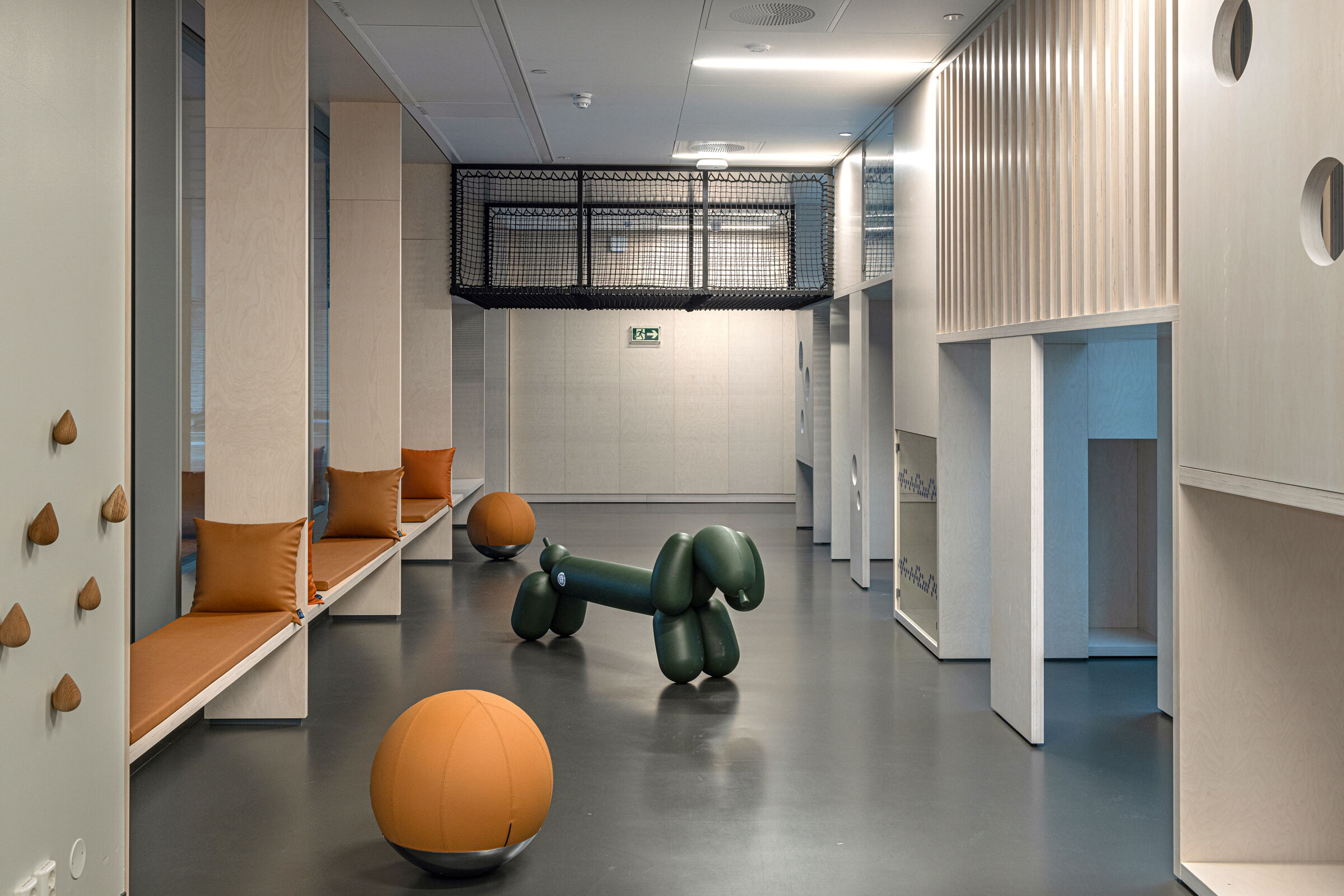 A large play area at the entrance gives visitors a lively welcome