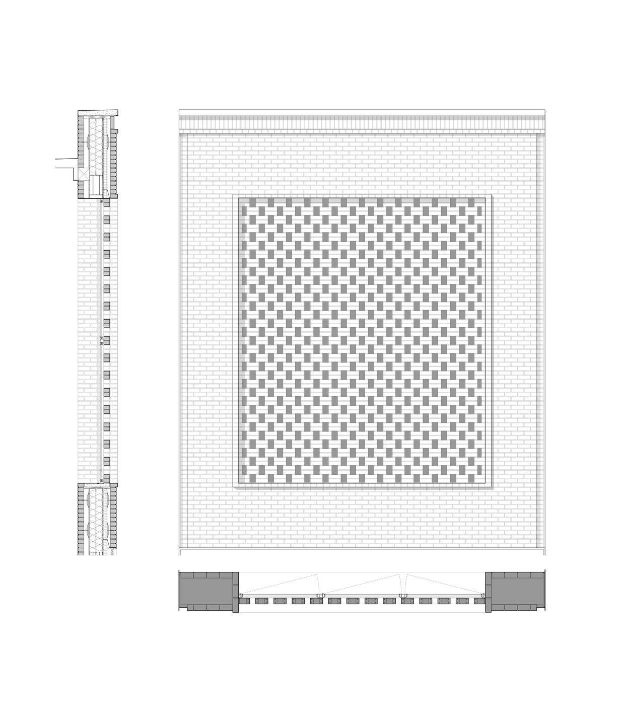 Brick Screen Detail Elevation