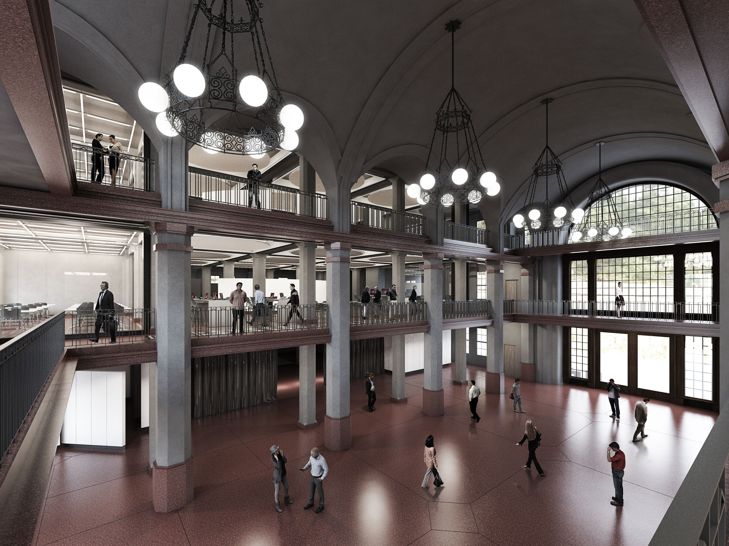 LABNL Citizen Cultural Laboratory - Main Hall Rendering