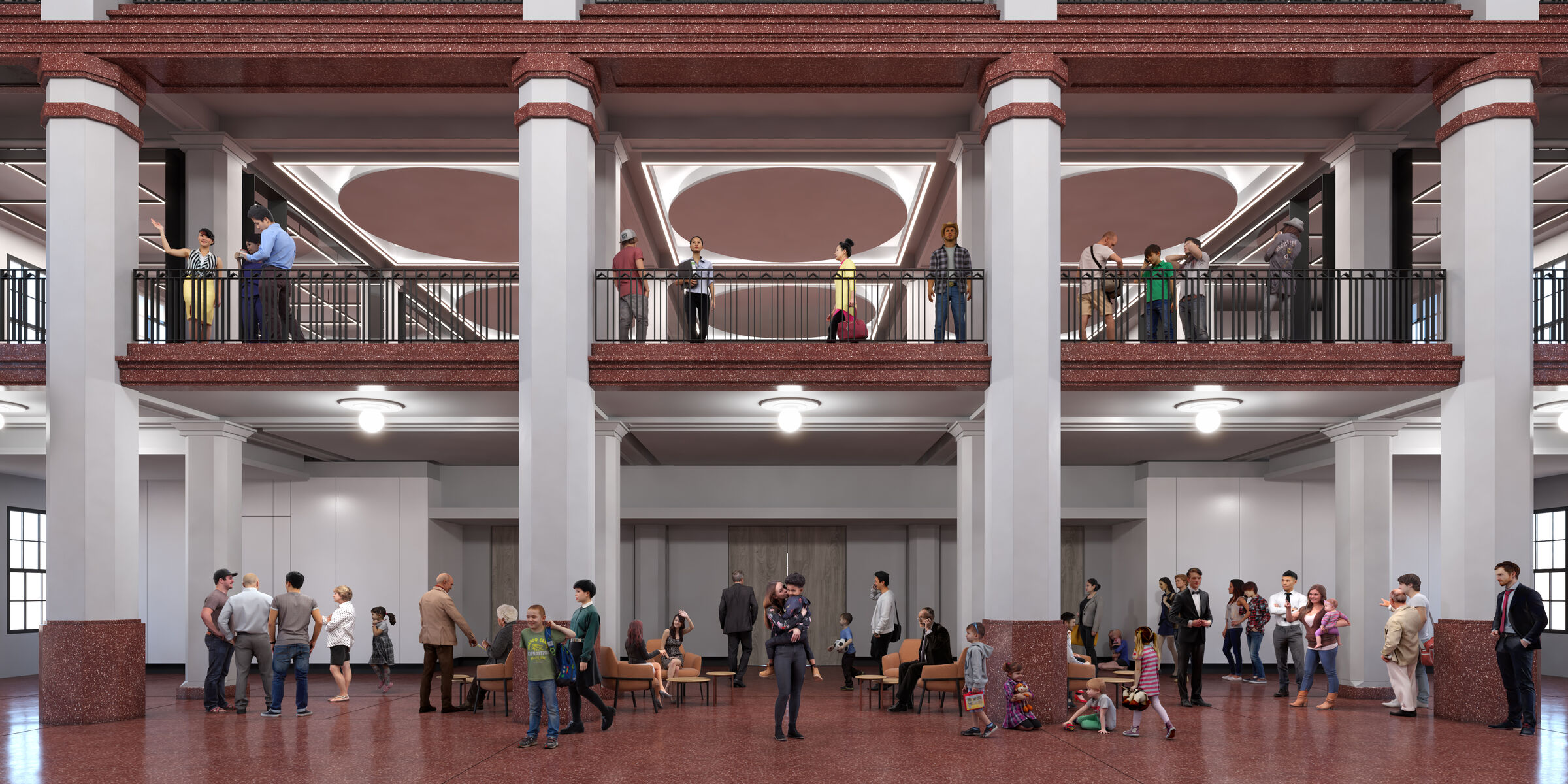 LABNL Citizen Cultural Laboratory - Main Hall Rendering