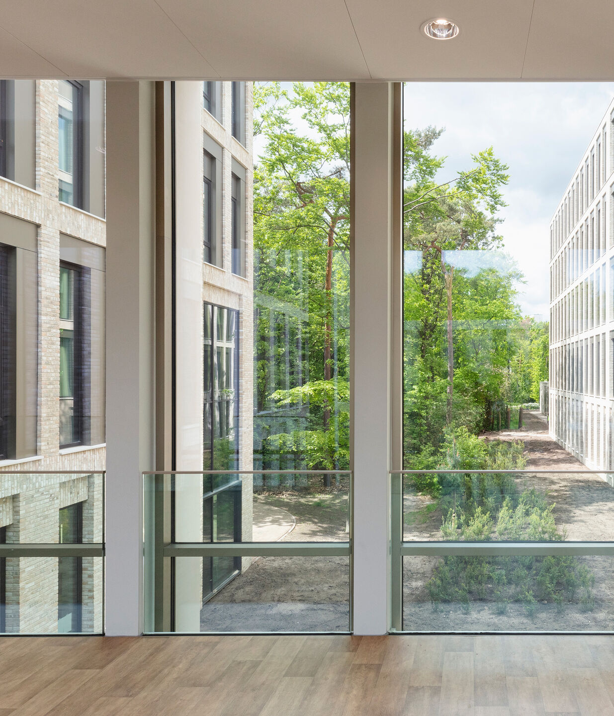 One of the conservatory-like corridors in the passage
