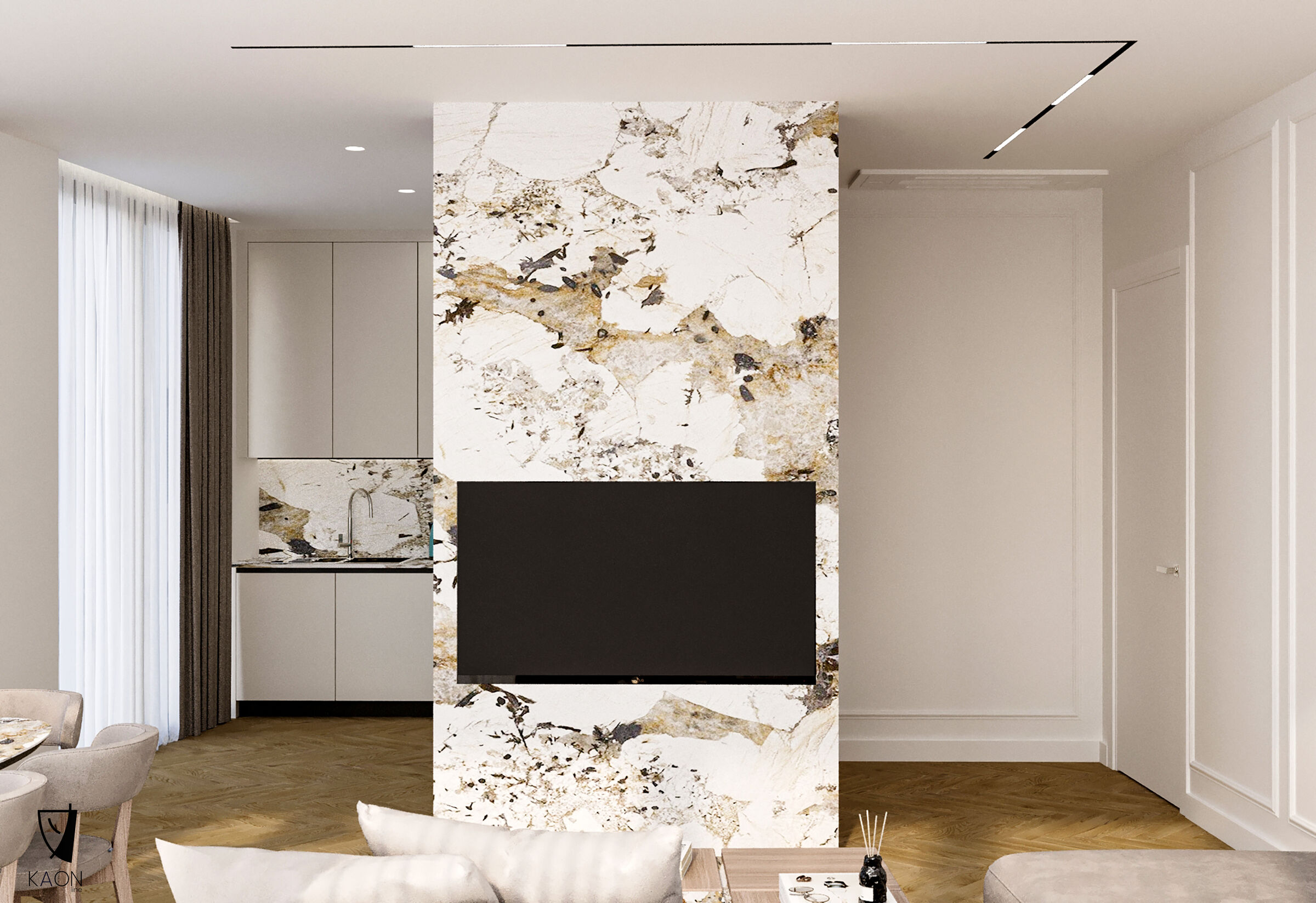 “Wave Studio” Airbnb Design:KAON line Client: Private Location: Tiranë, Albania