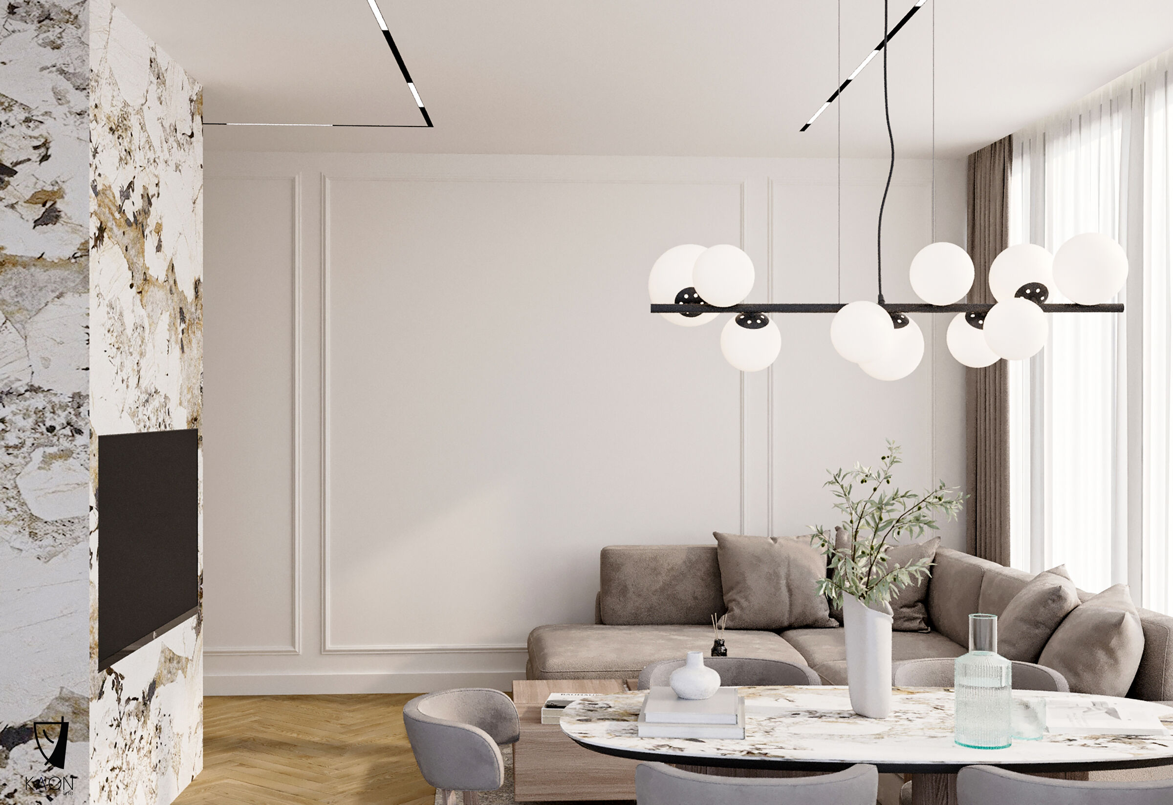 “Wave Studio” Airbnb Design:KAON line Client: Private Location: Tiranë, Albania