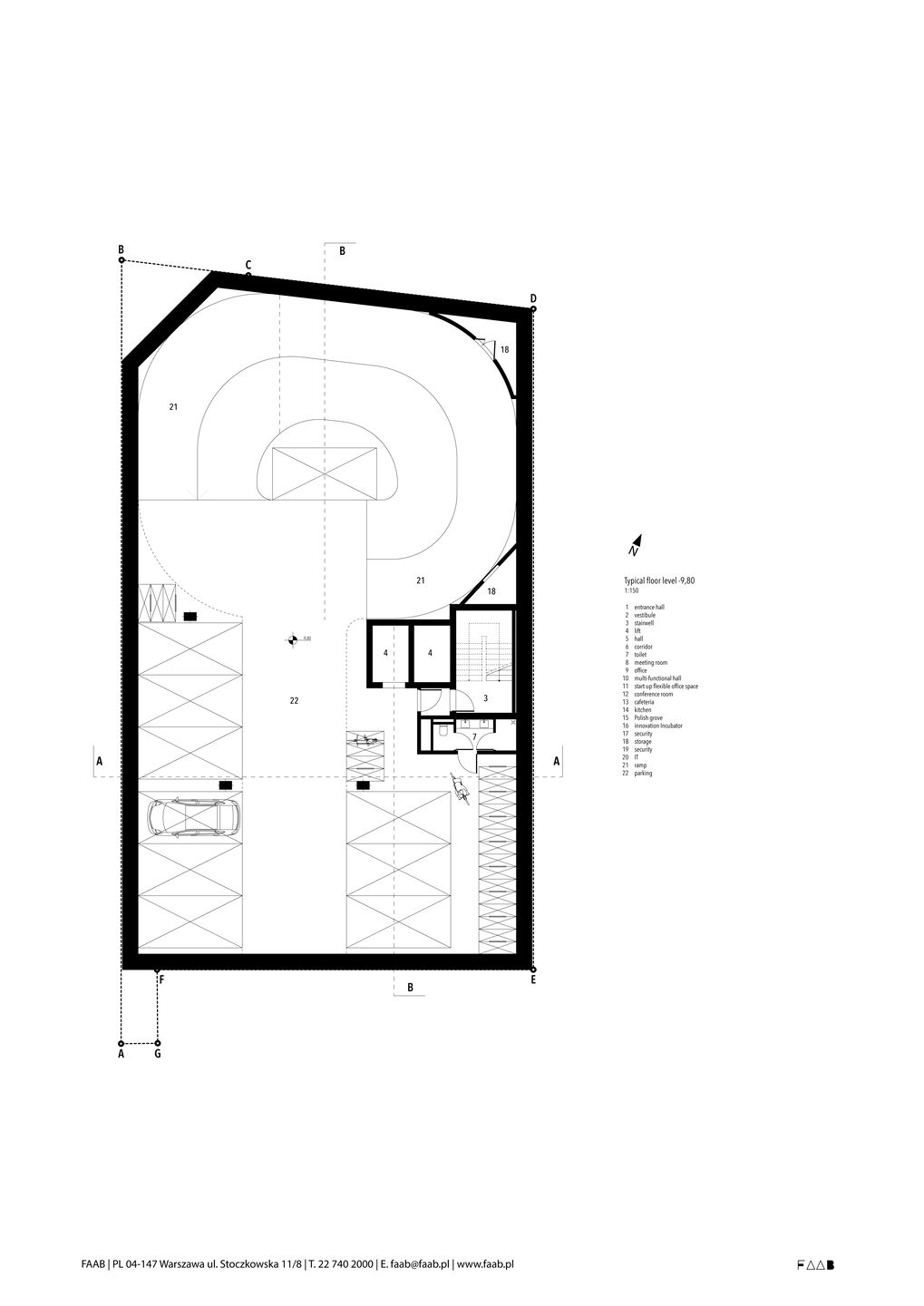 Typical floor level -9,80