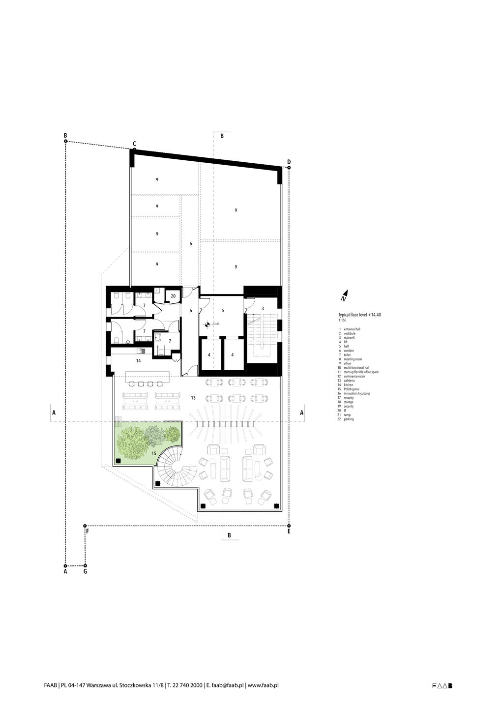 Typical floor level +14,40