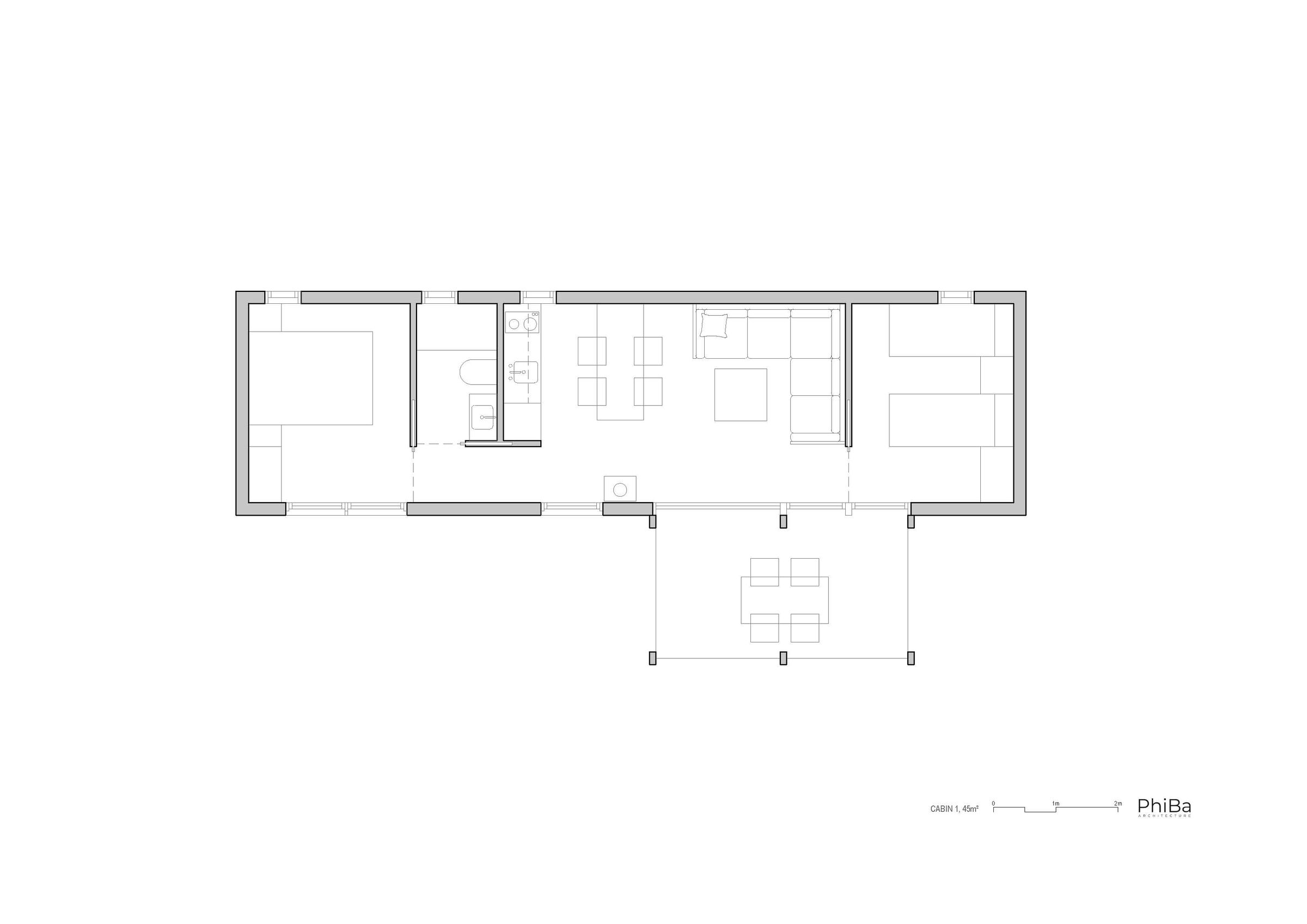 Cabin 1 floor plan