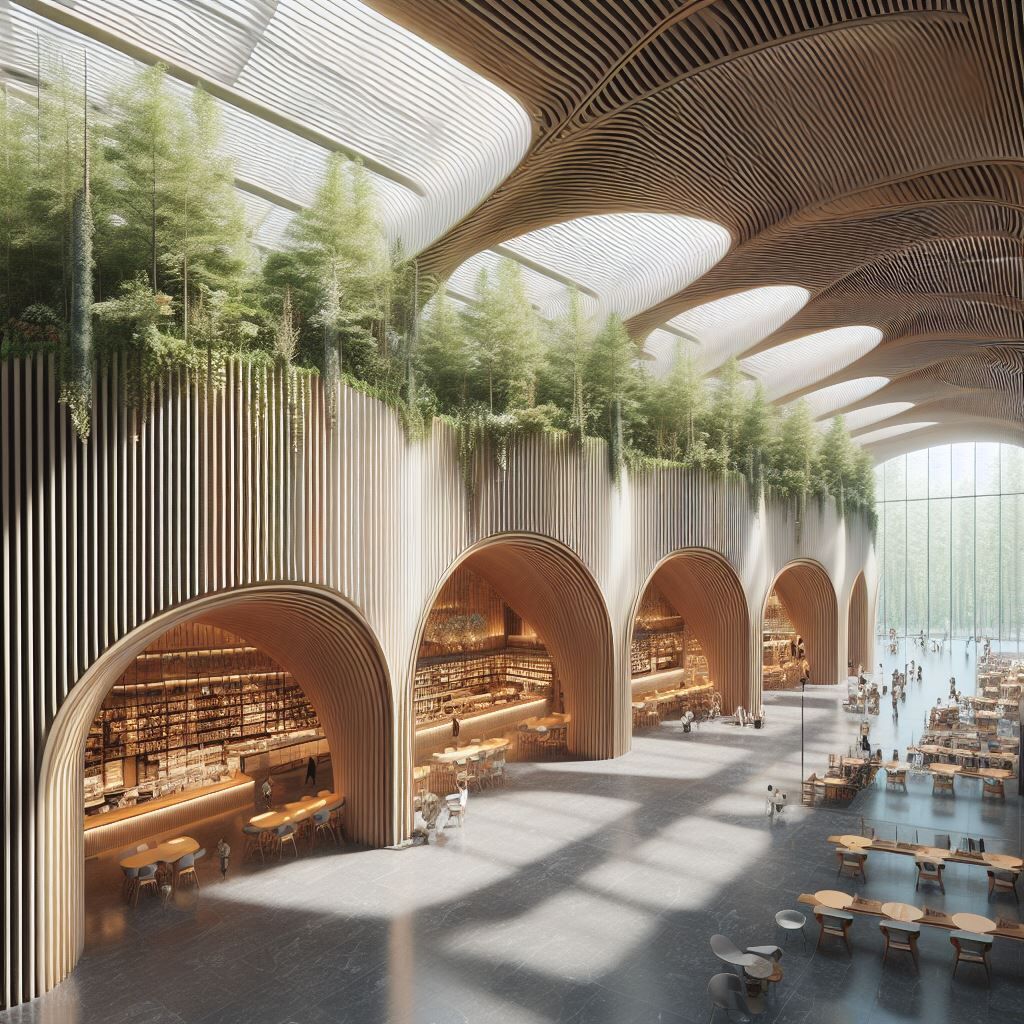 Retail Kiosks overlooking the Rainforest
