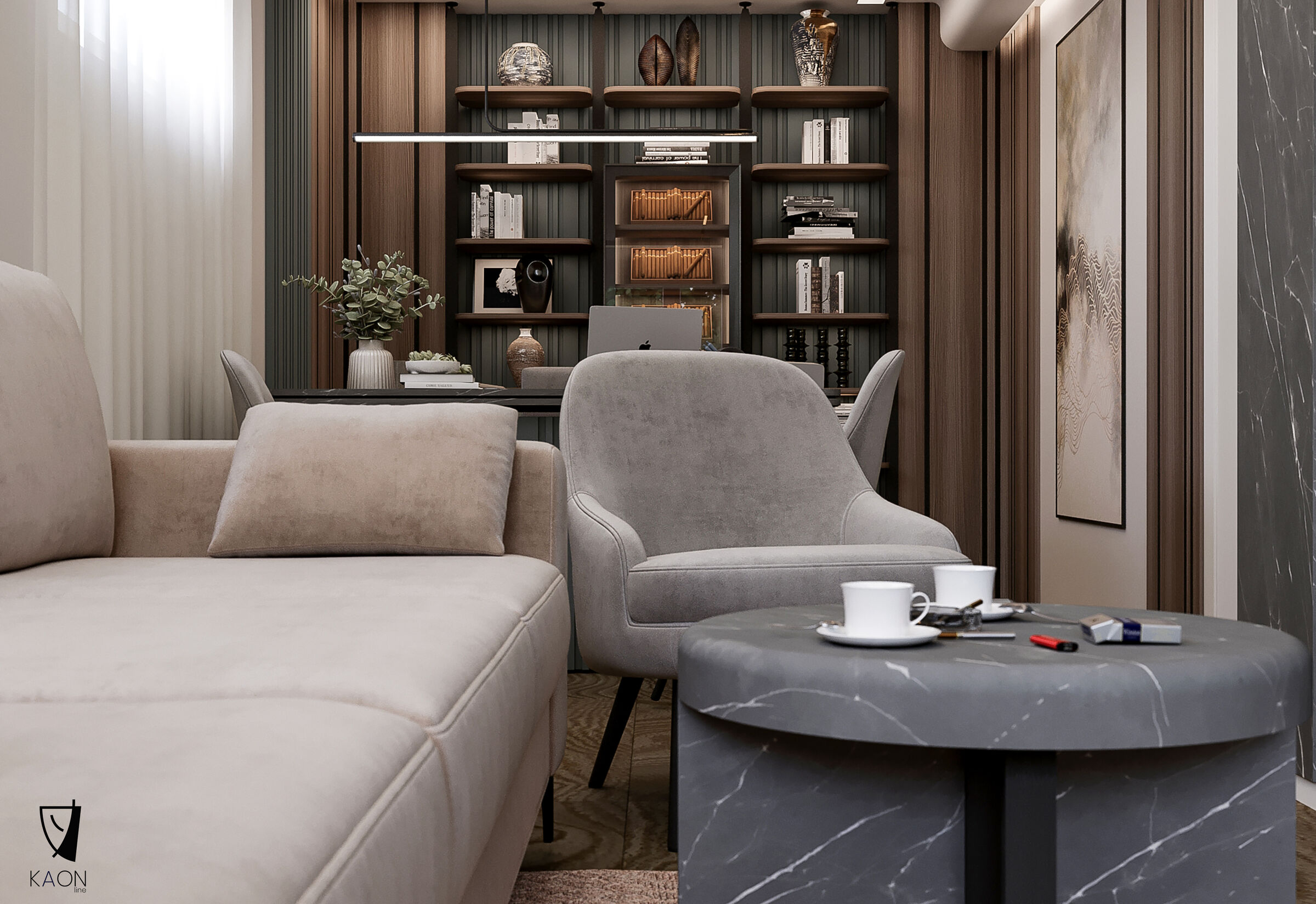 Home Office Design: KAON line Client: Private Location: Prishtinë, Kosovë