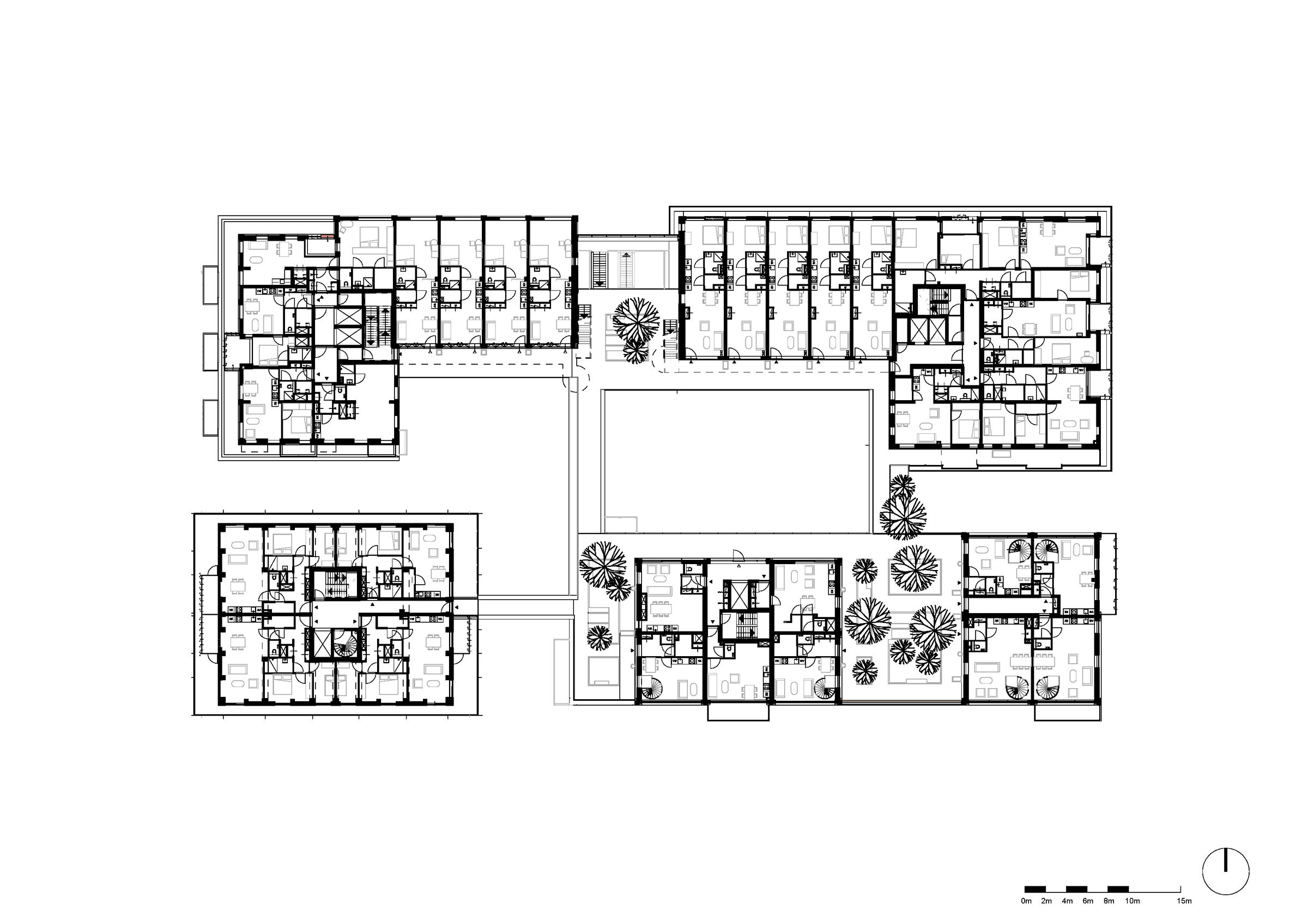Plattegrond vierde verdieping Roof Garden