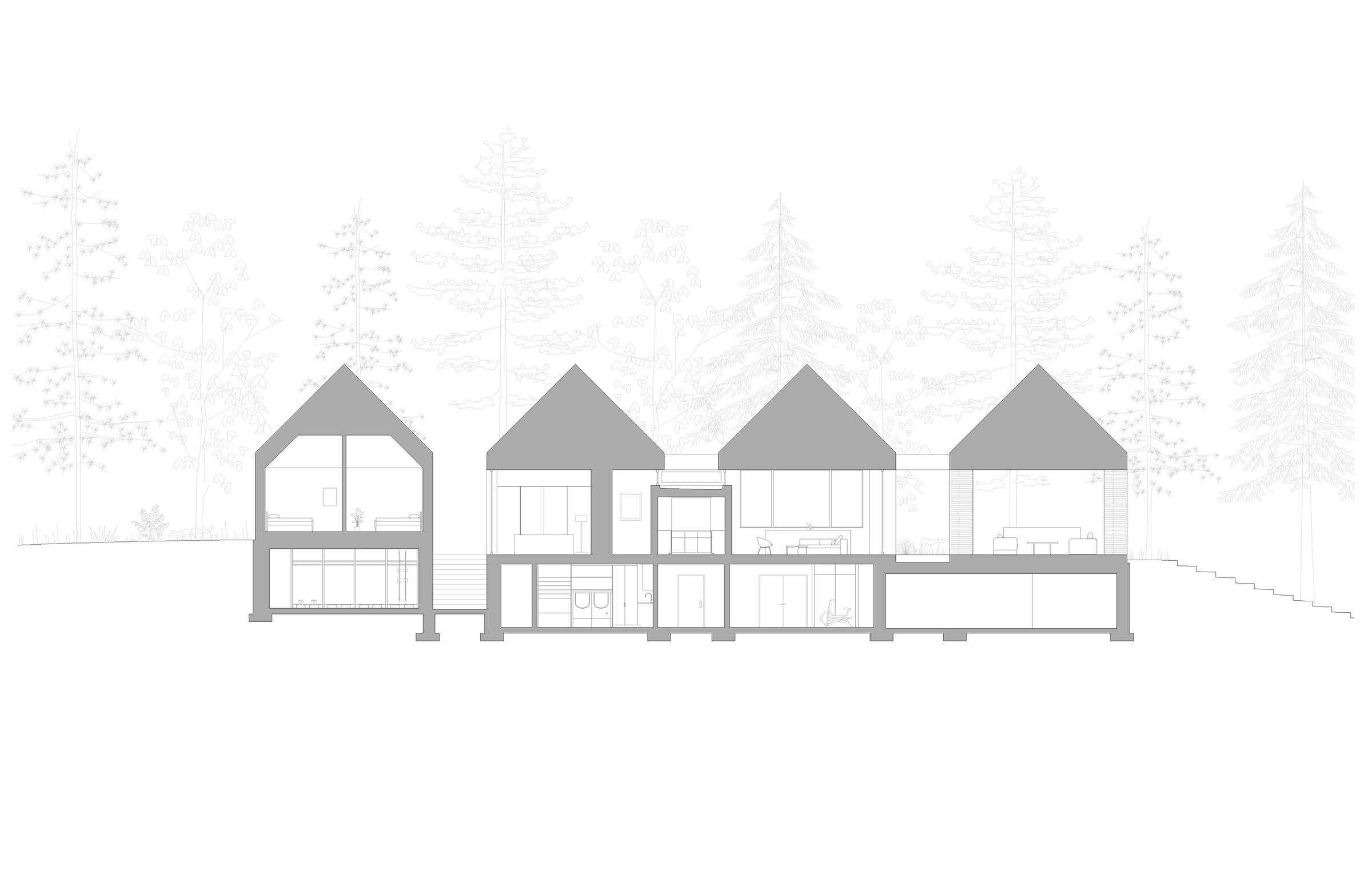 Building section  - south elevation