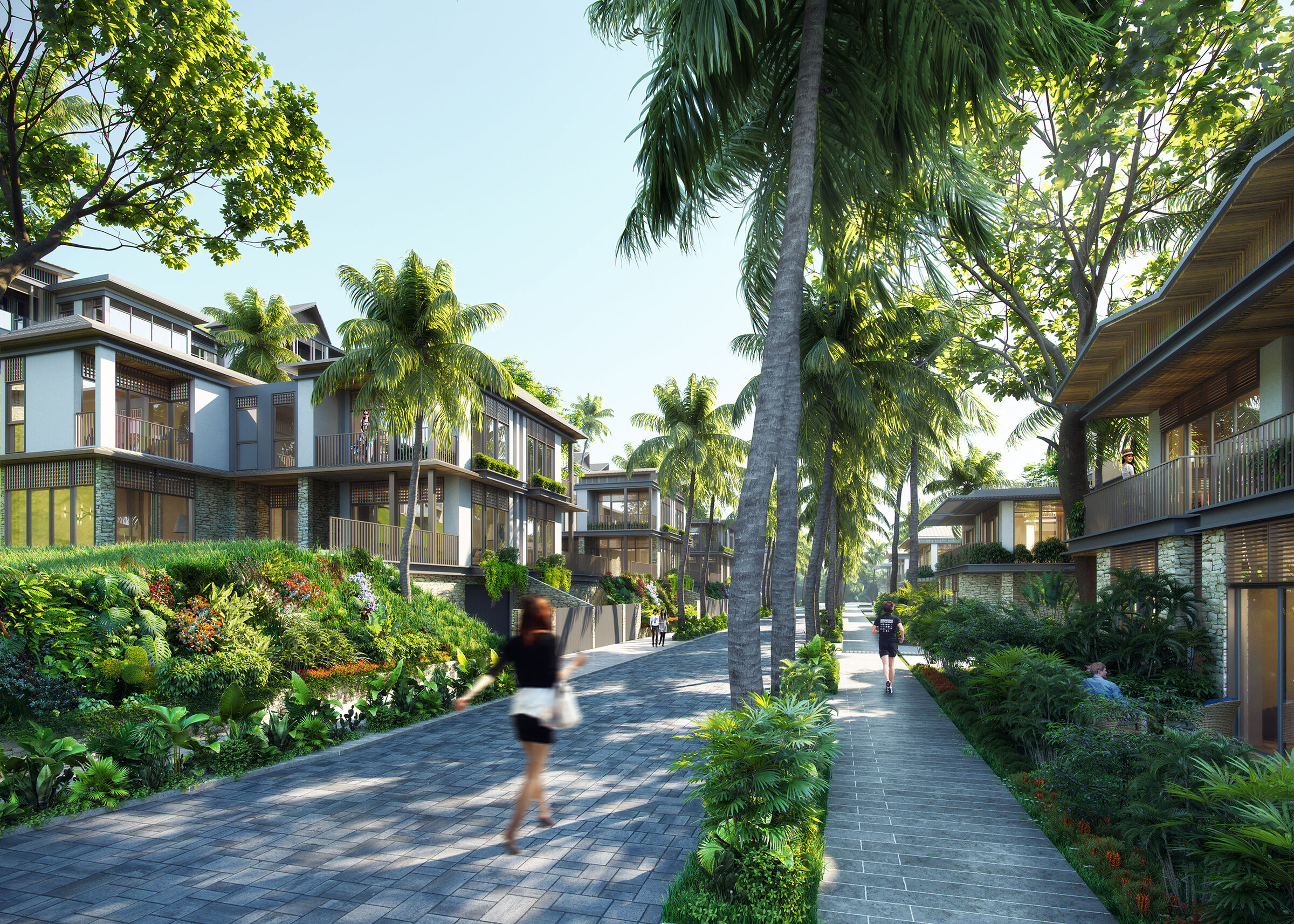 Integrating Greenaries Along Walkways