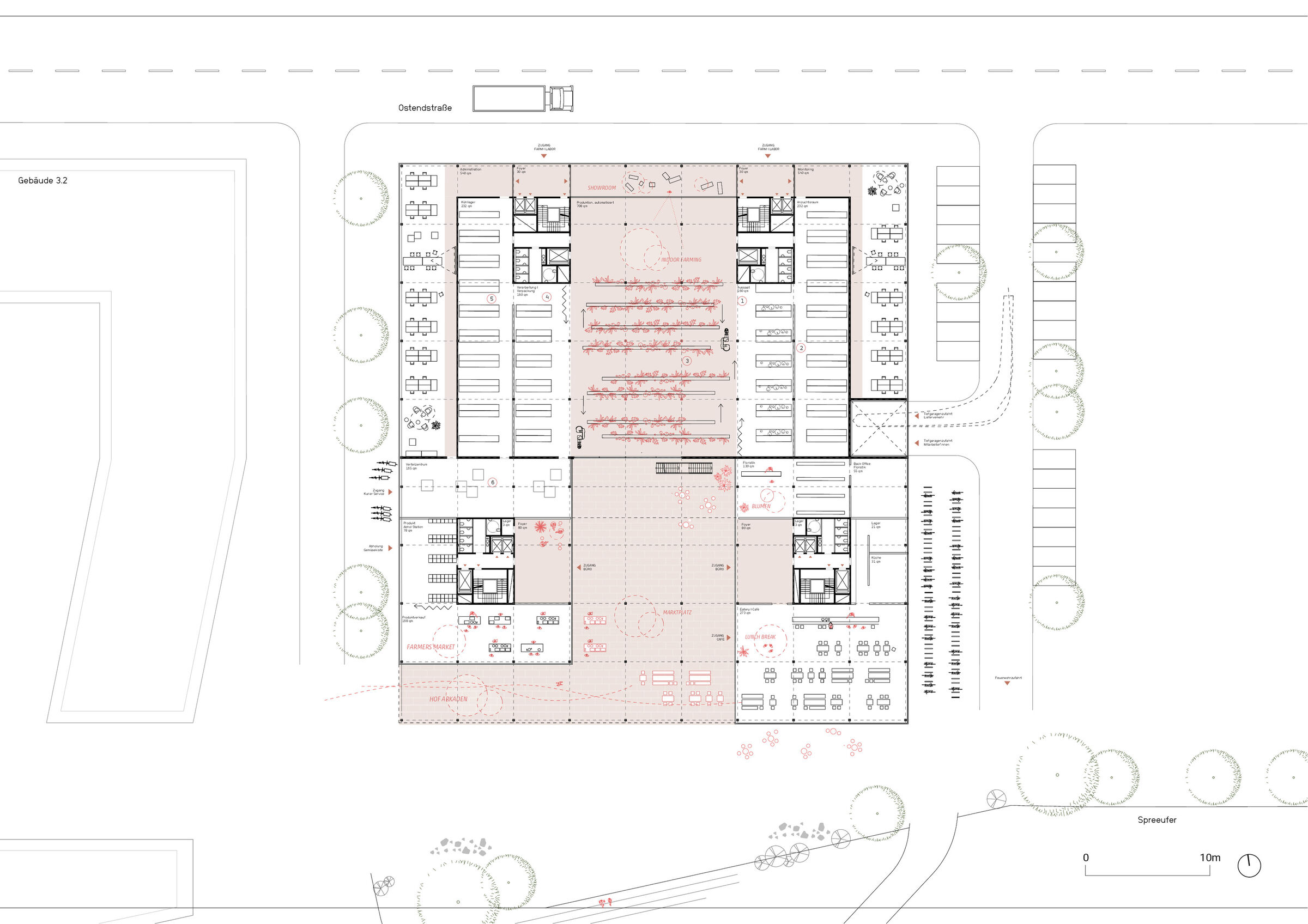 Ground floor plan, original scale 1:200