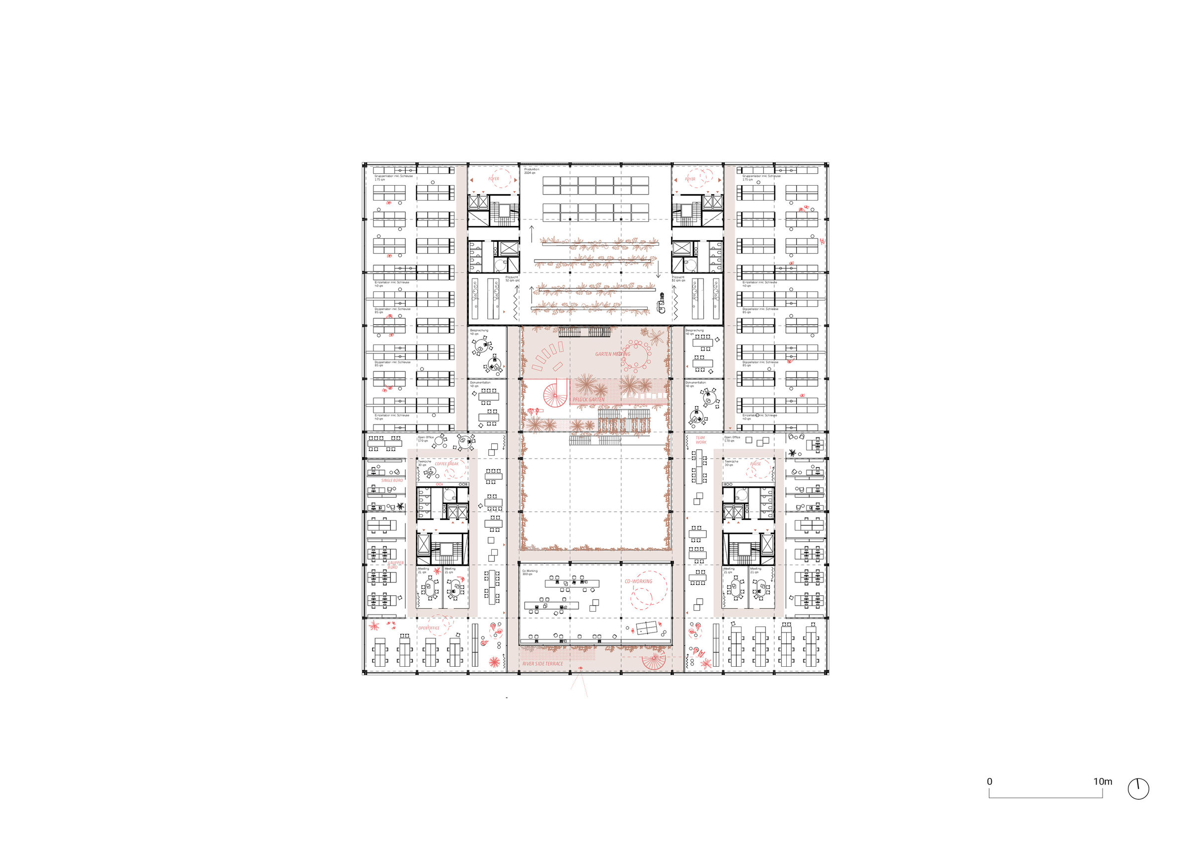 Third floor plan, original scale 1:200