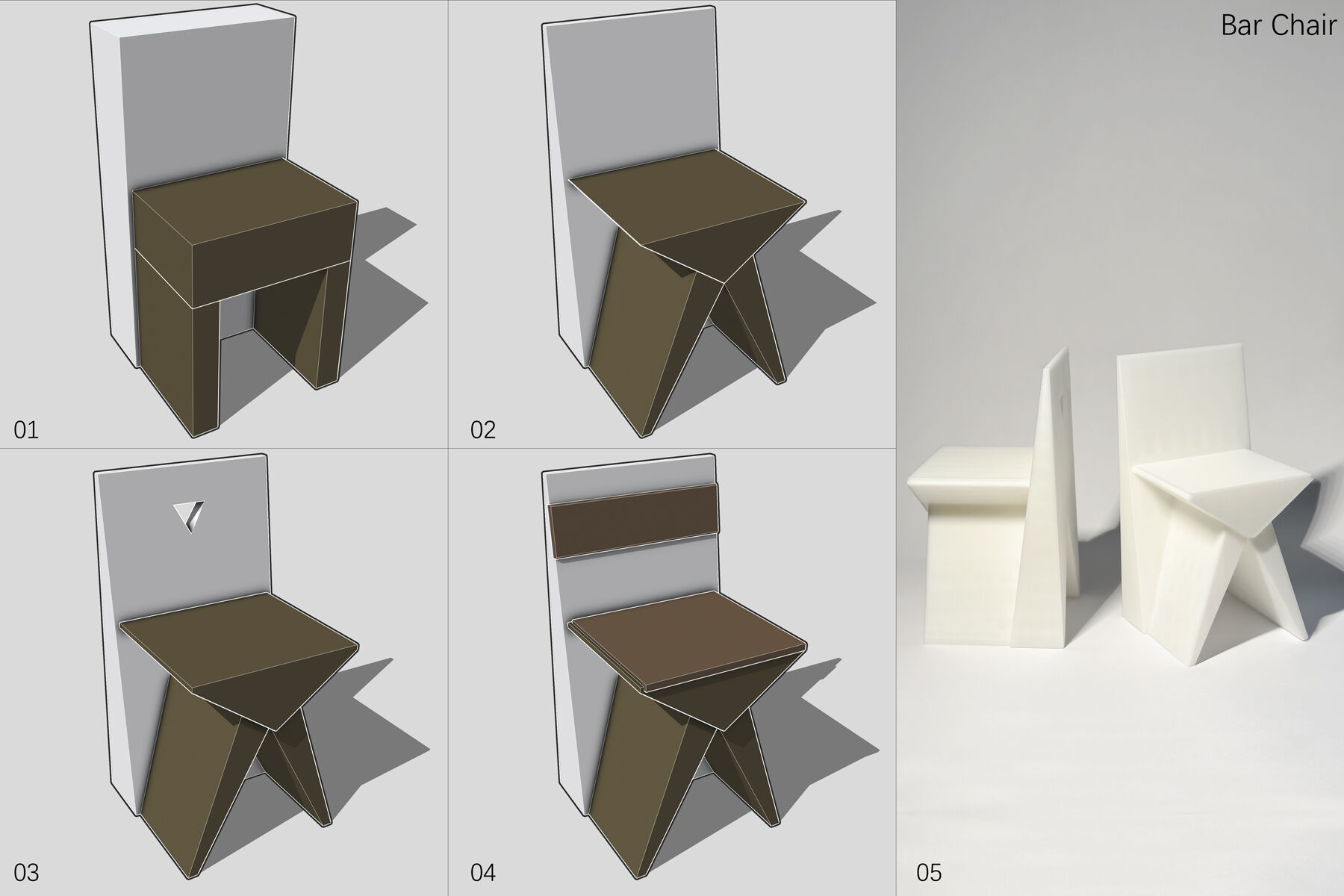 Block generation for bar chair