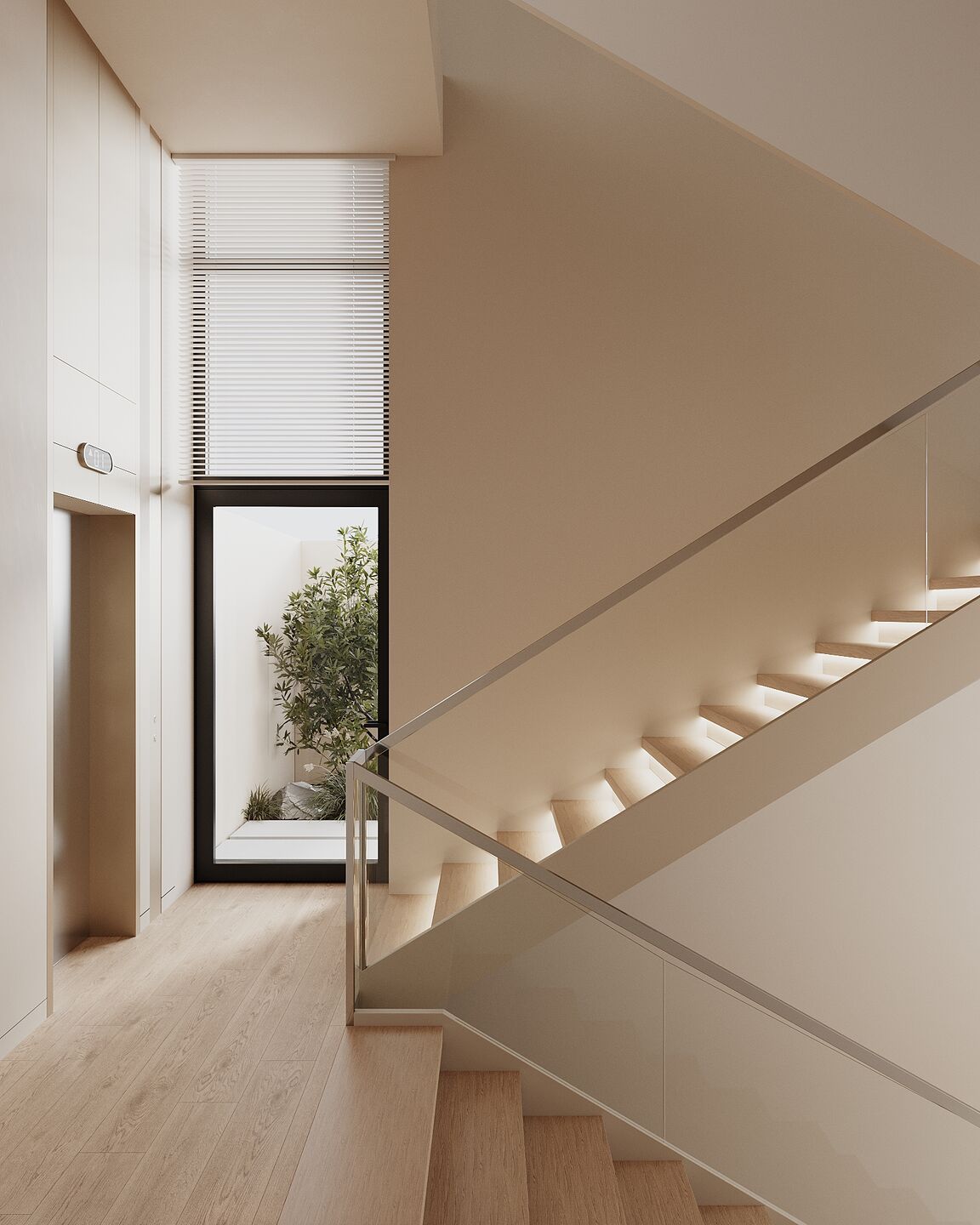 Interfloor staircase