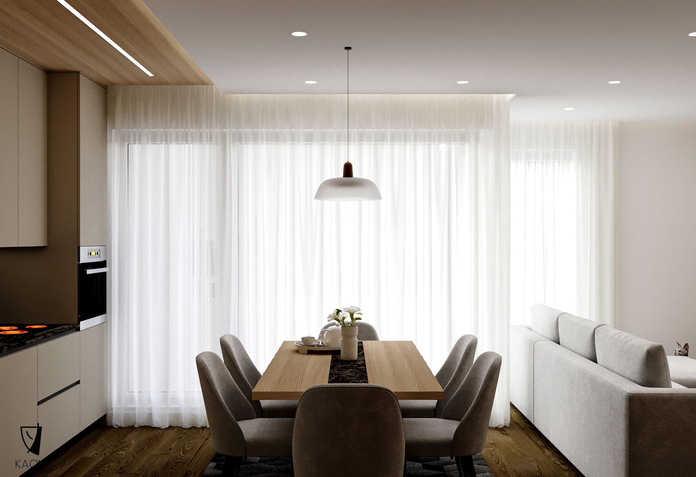 'Renaissance of Light and Shadow' Design: KAON line Client: Private Location: Prishtinë, Kosovë