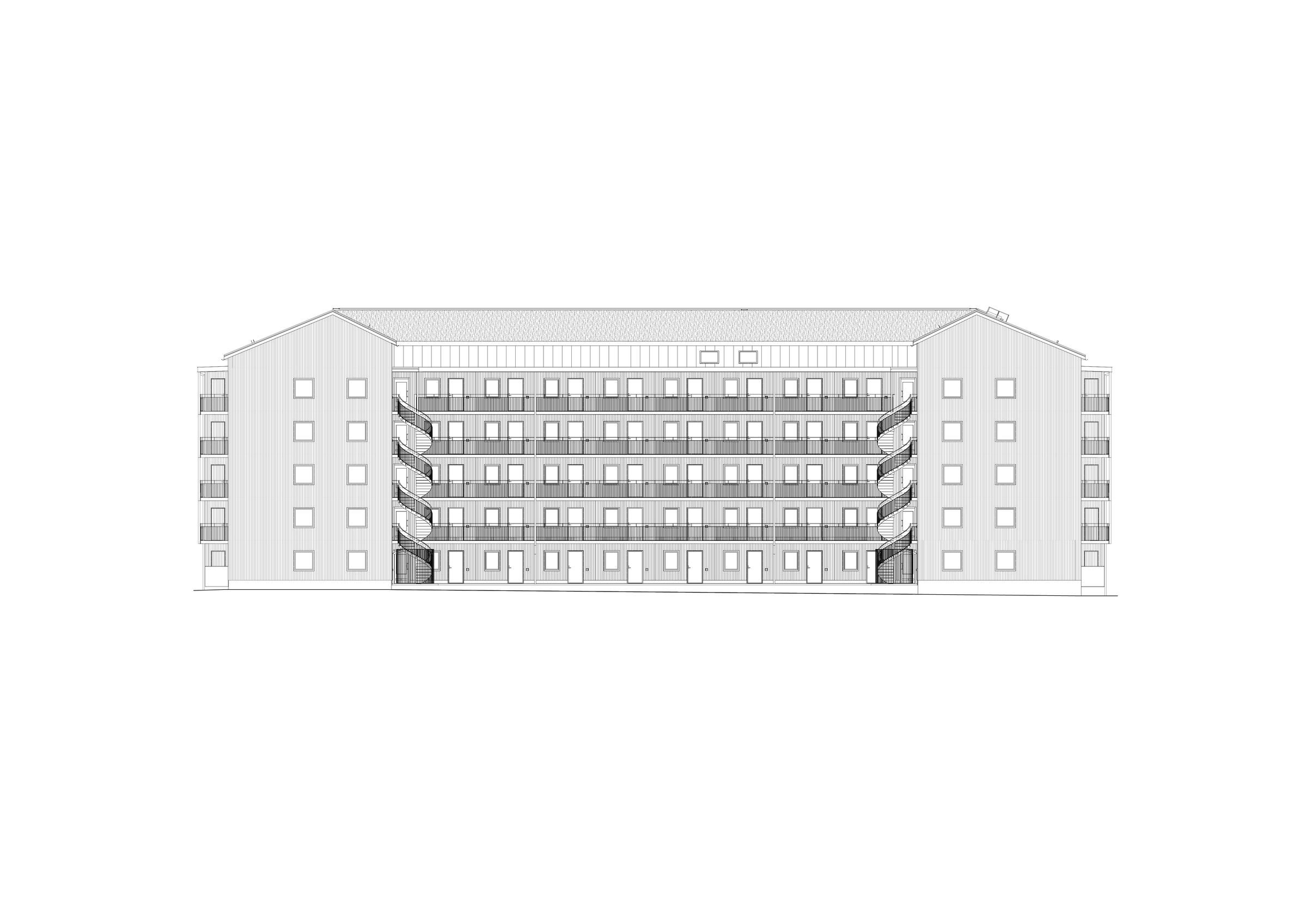 Facade towards east