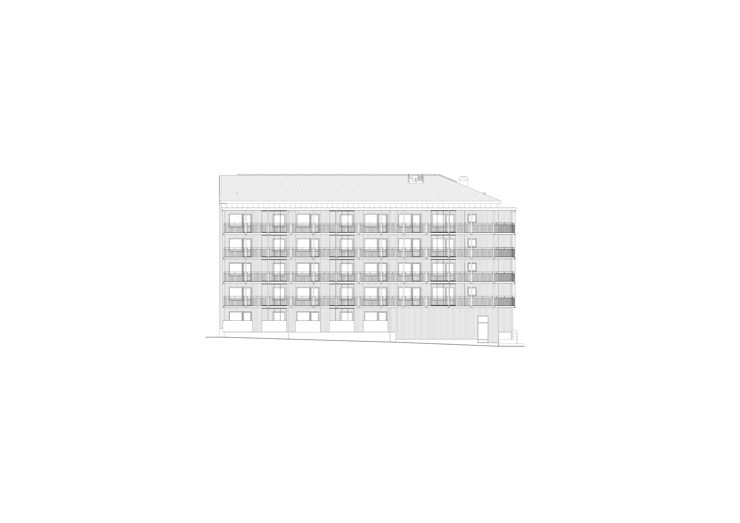Facade towards north