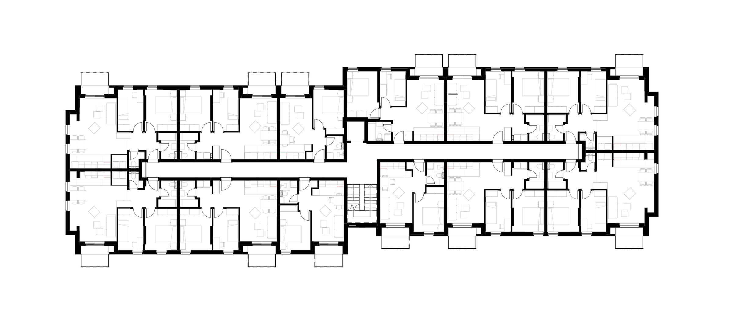 Apartment levels - buildings A, B & C