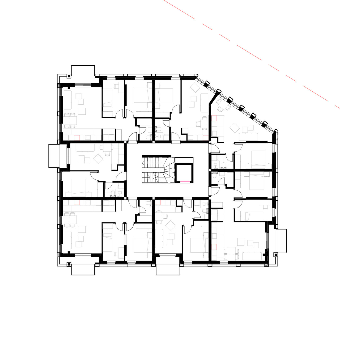 Apartment levels - building D
