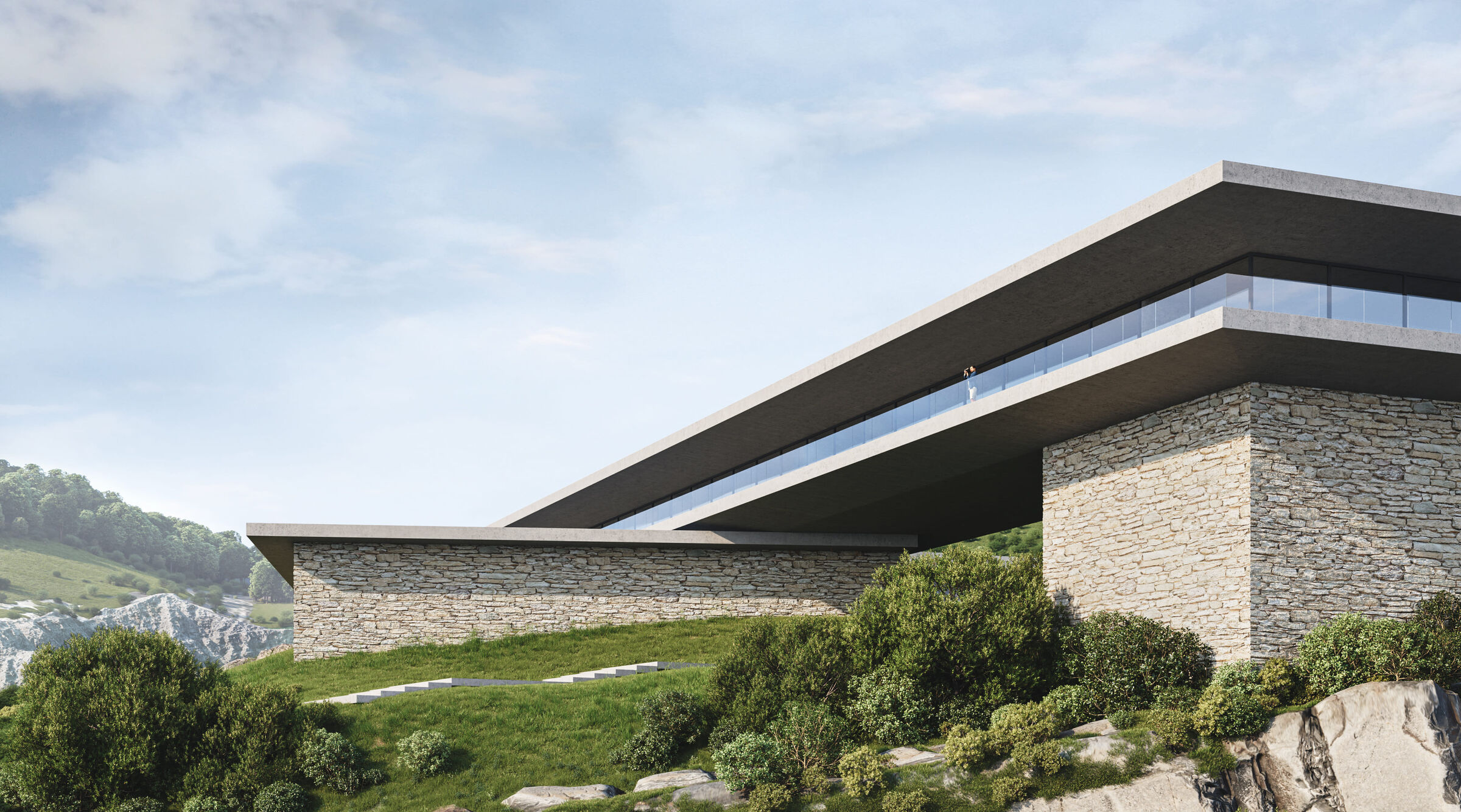 Tavertet eco hotel competition by Larsen Liverpool. Architectural concept by RYMAR.STUDIO architects
