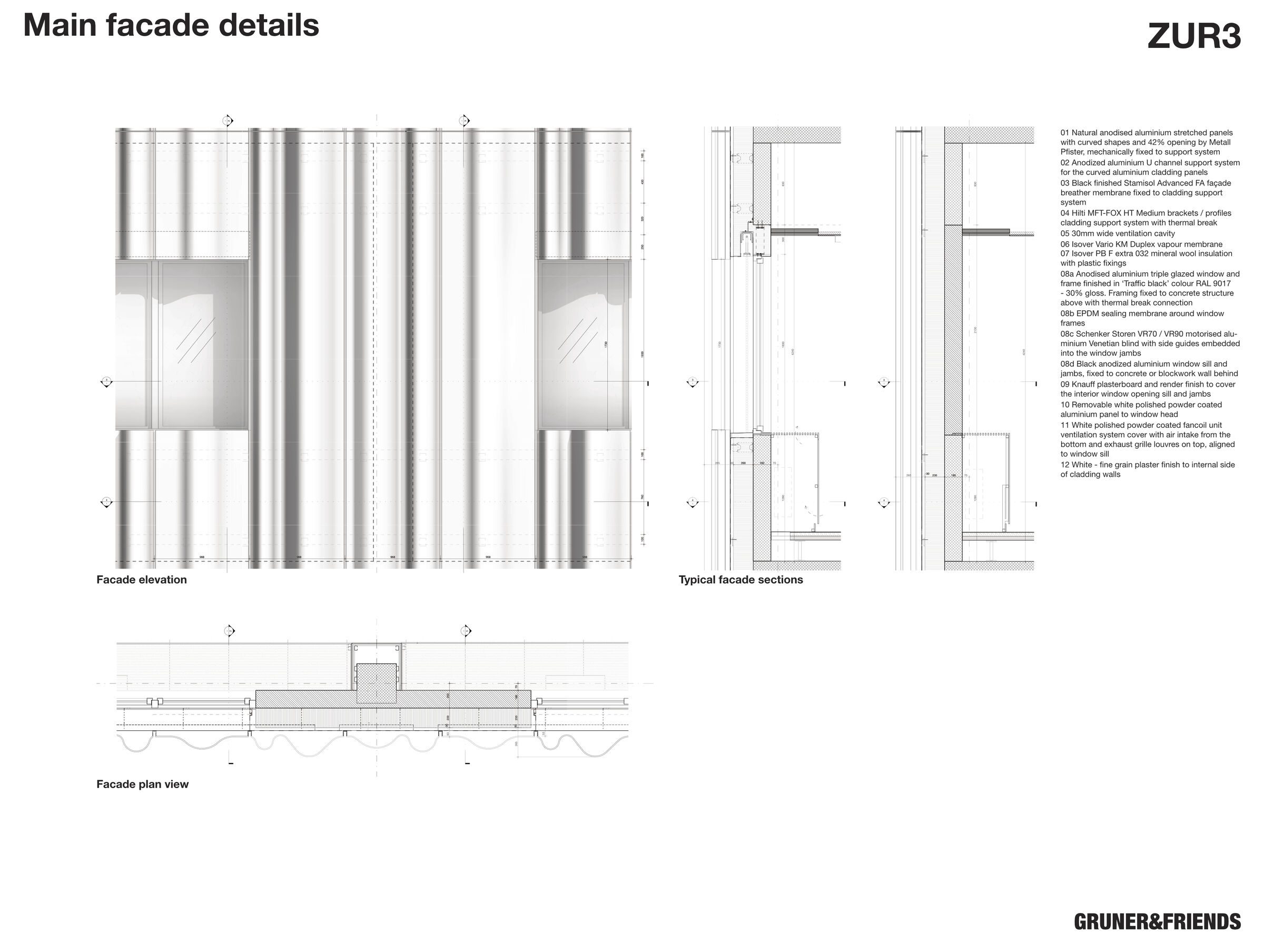 Main facade detailed section