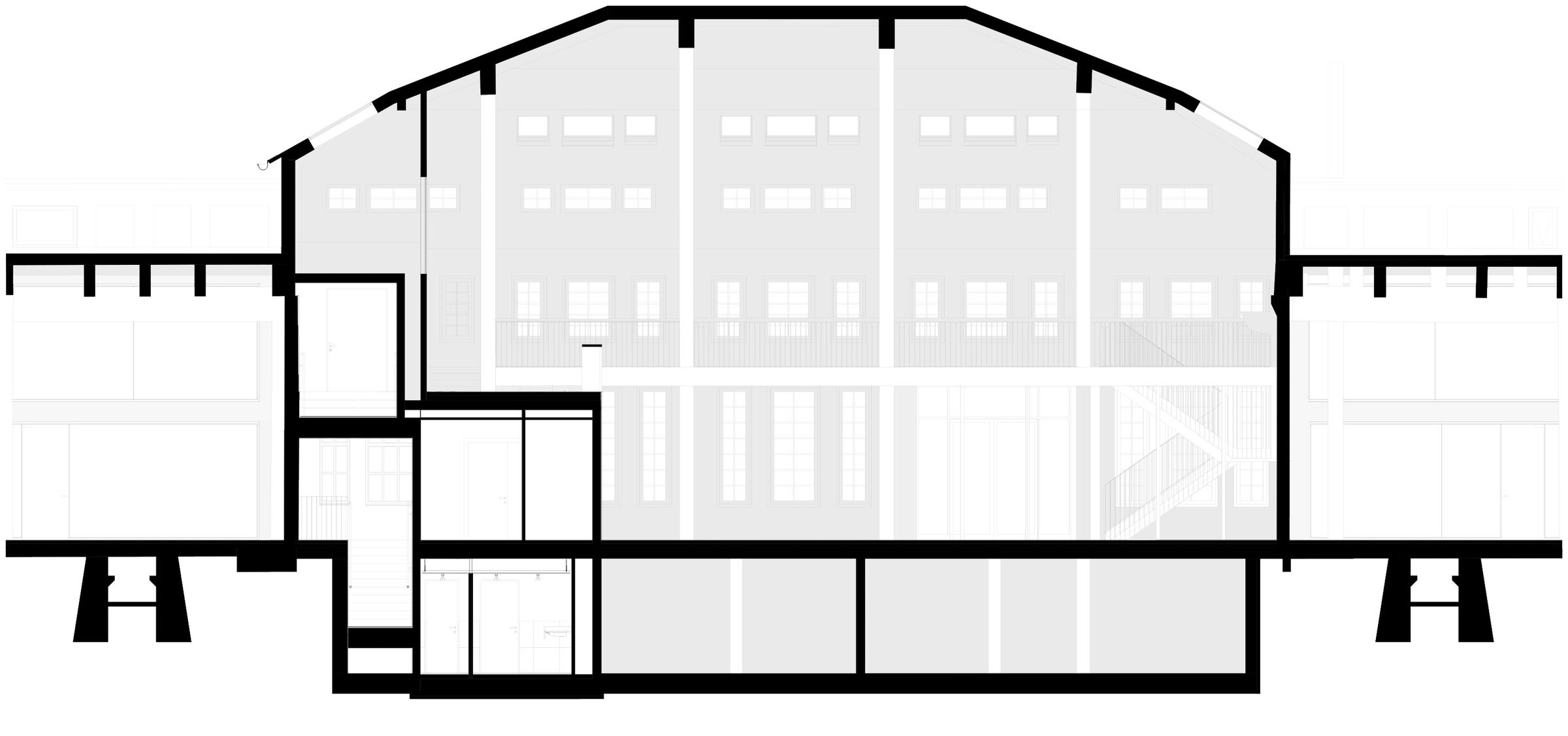 Section through the Innovatorium / Schnitt durch das Innovatorium