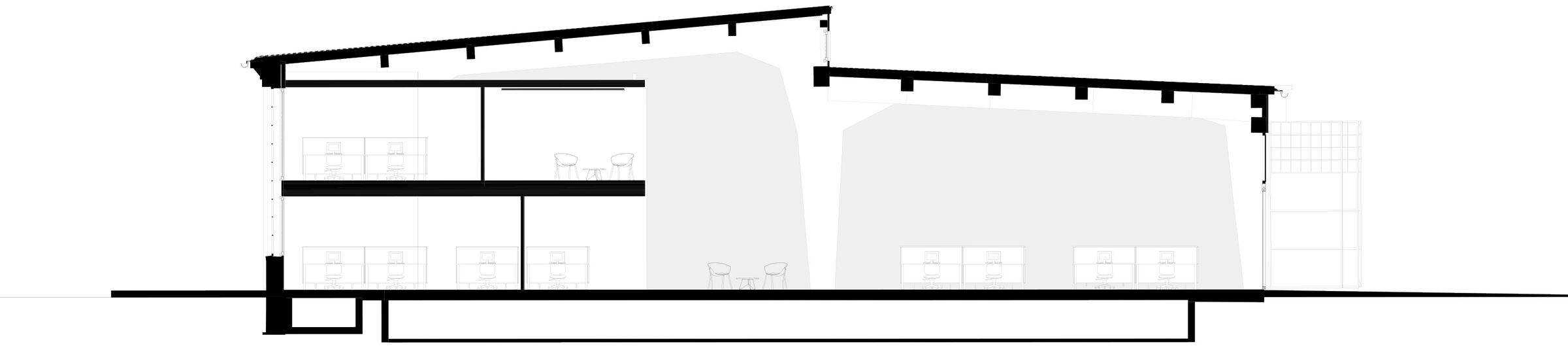 Section through the cube / Schnitt durch den Kubus