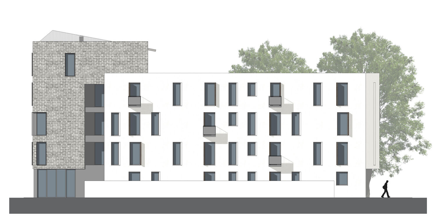 Beroaldo ERP, Northwest elevation