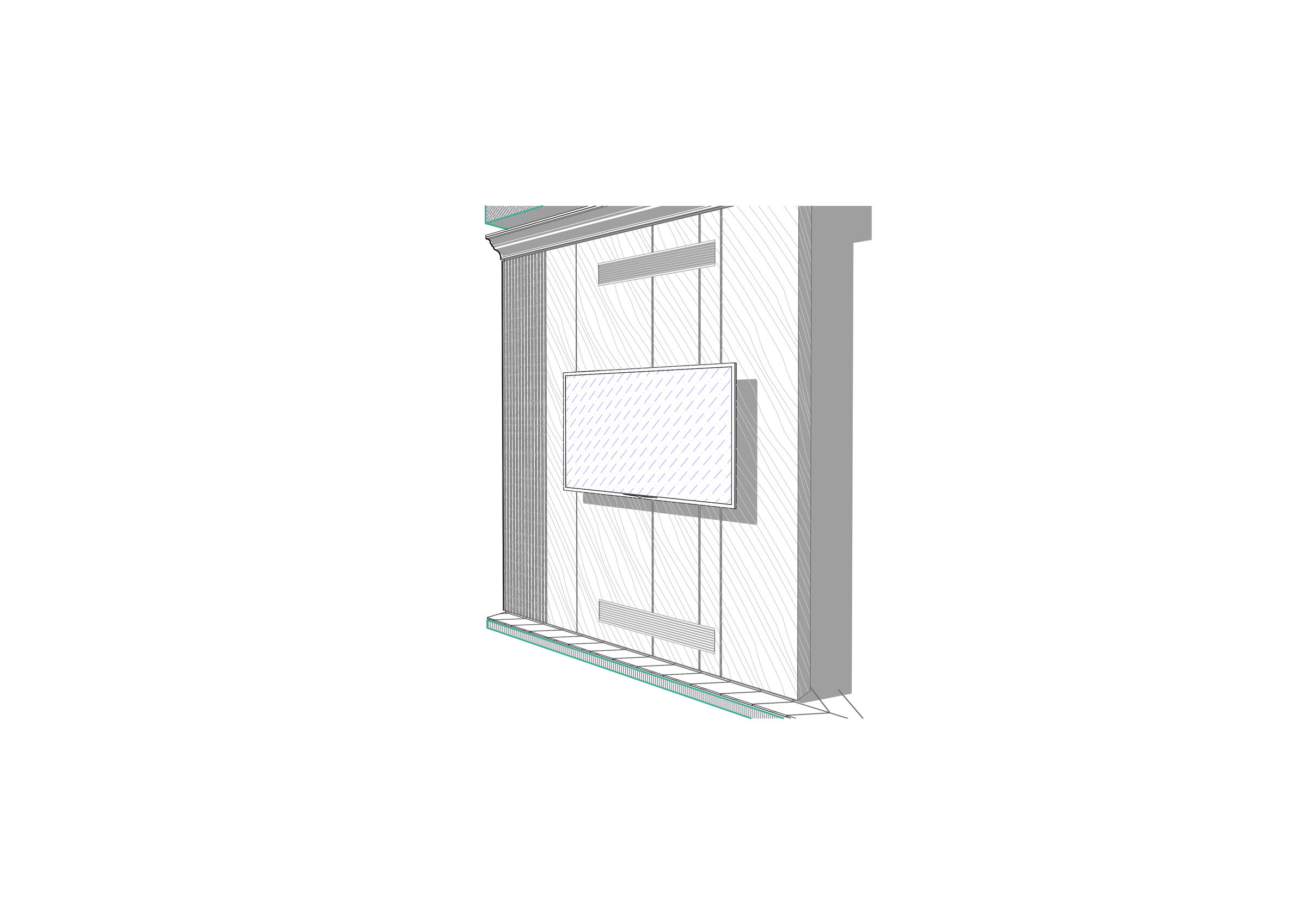 Living room TV and ventilation cabinet