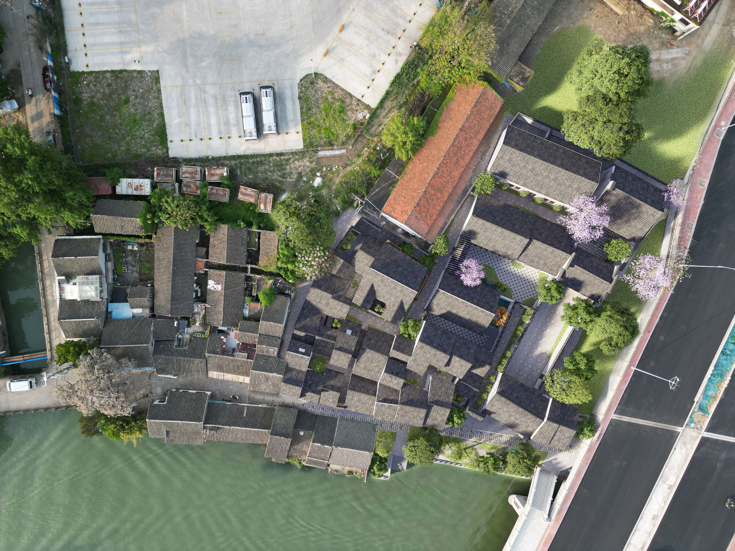 Aerial view of the roof - after renewal