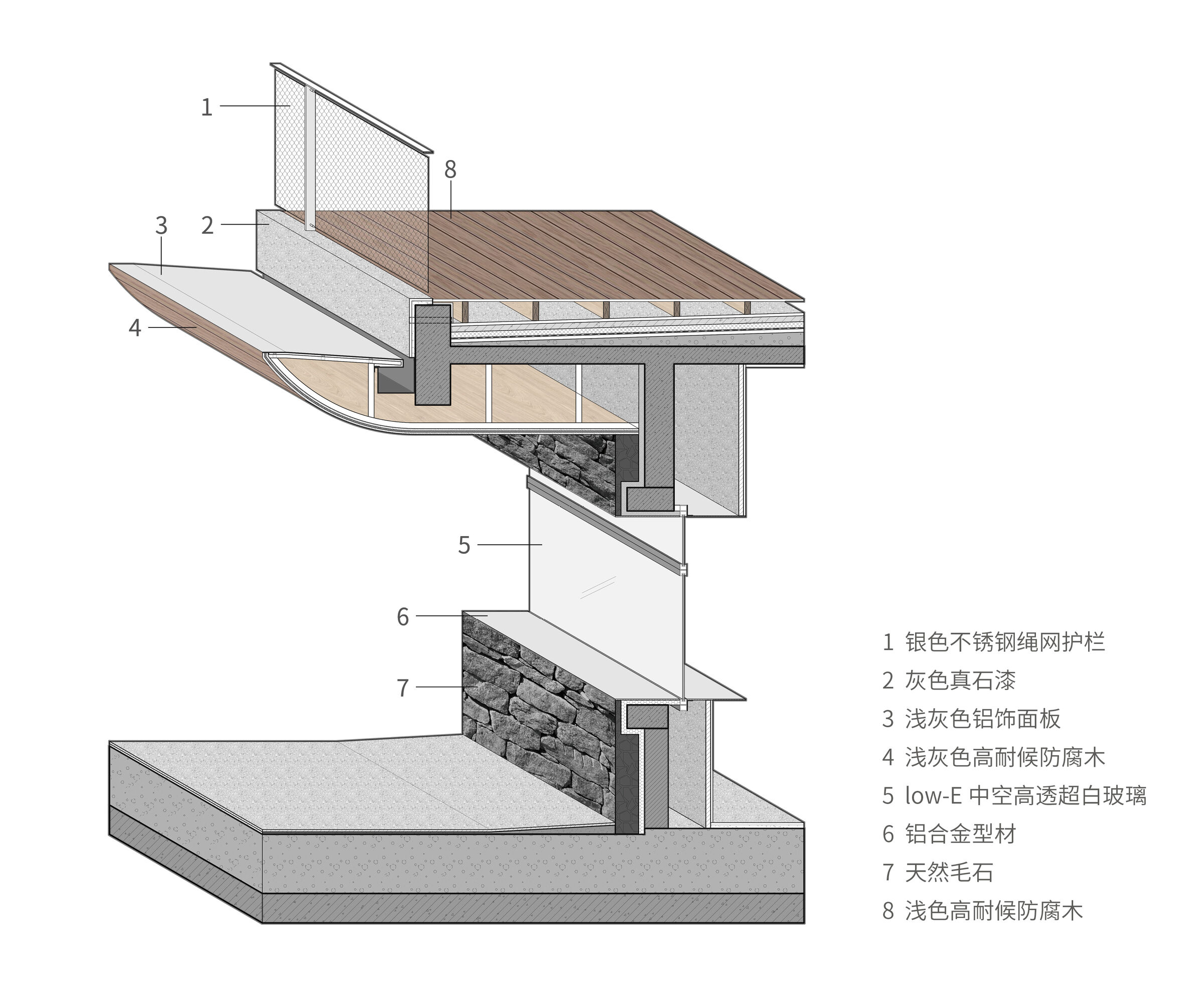Wall Section Details of Sunset Cafe