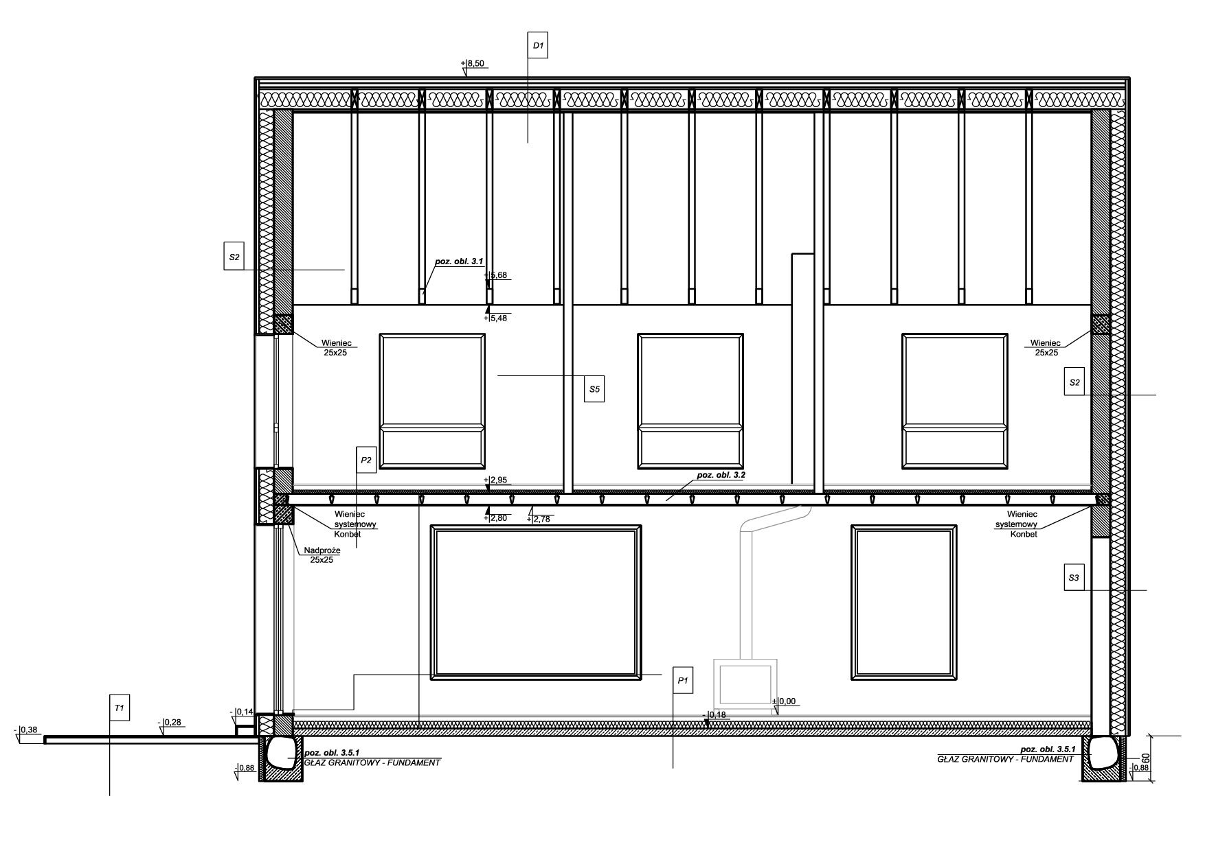 stodolove section through building