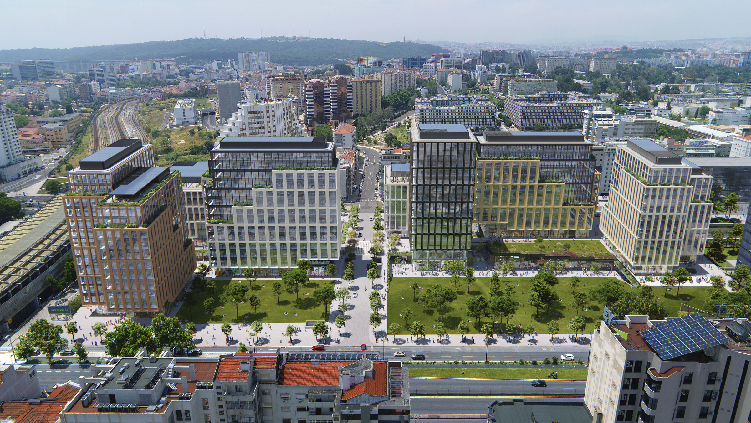 Aerial view of the Entrecampos Development