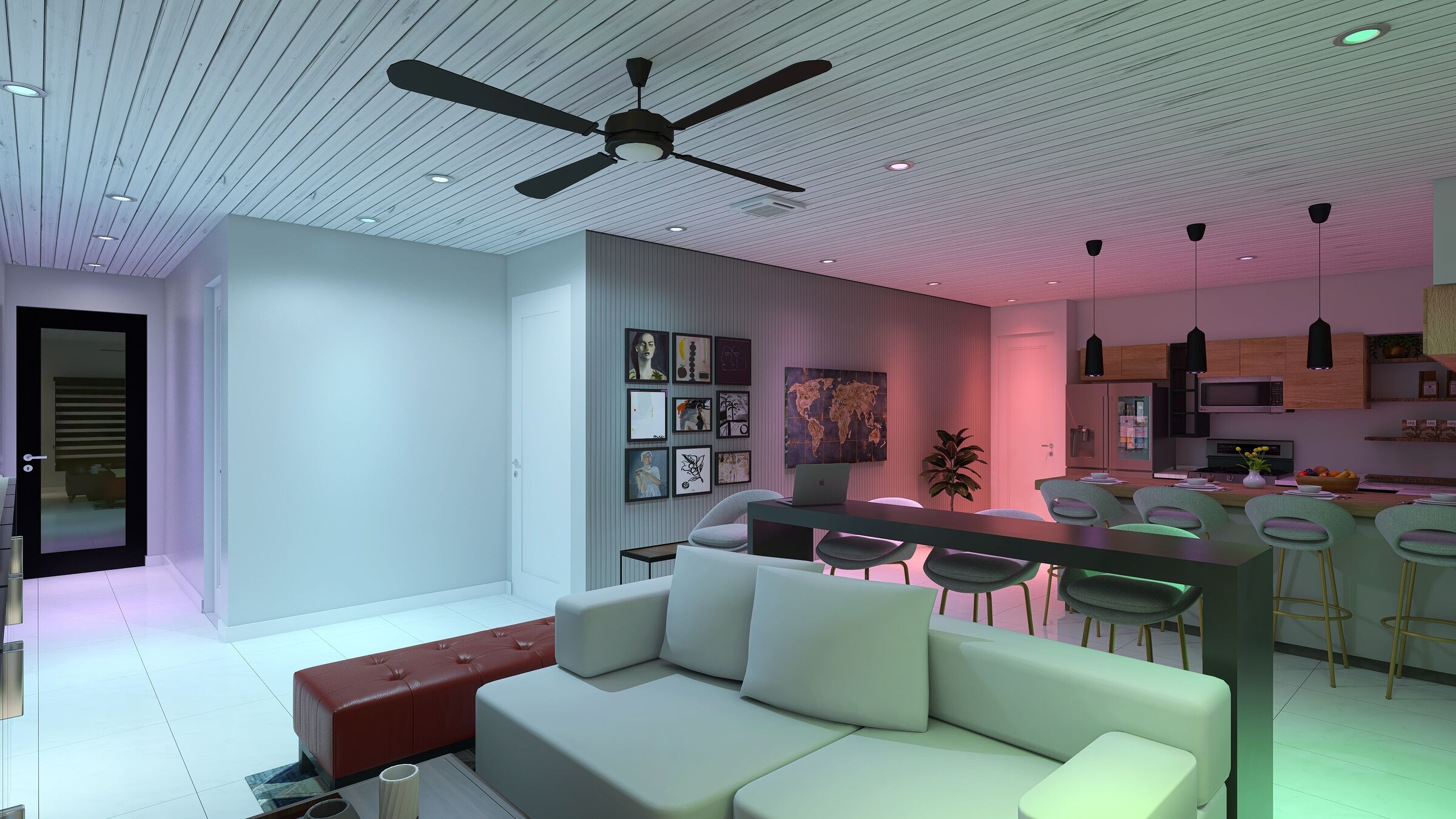 Concept Image of The Quantum - Interior (Color Lights)