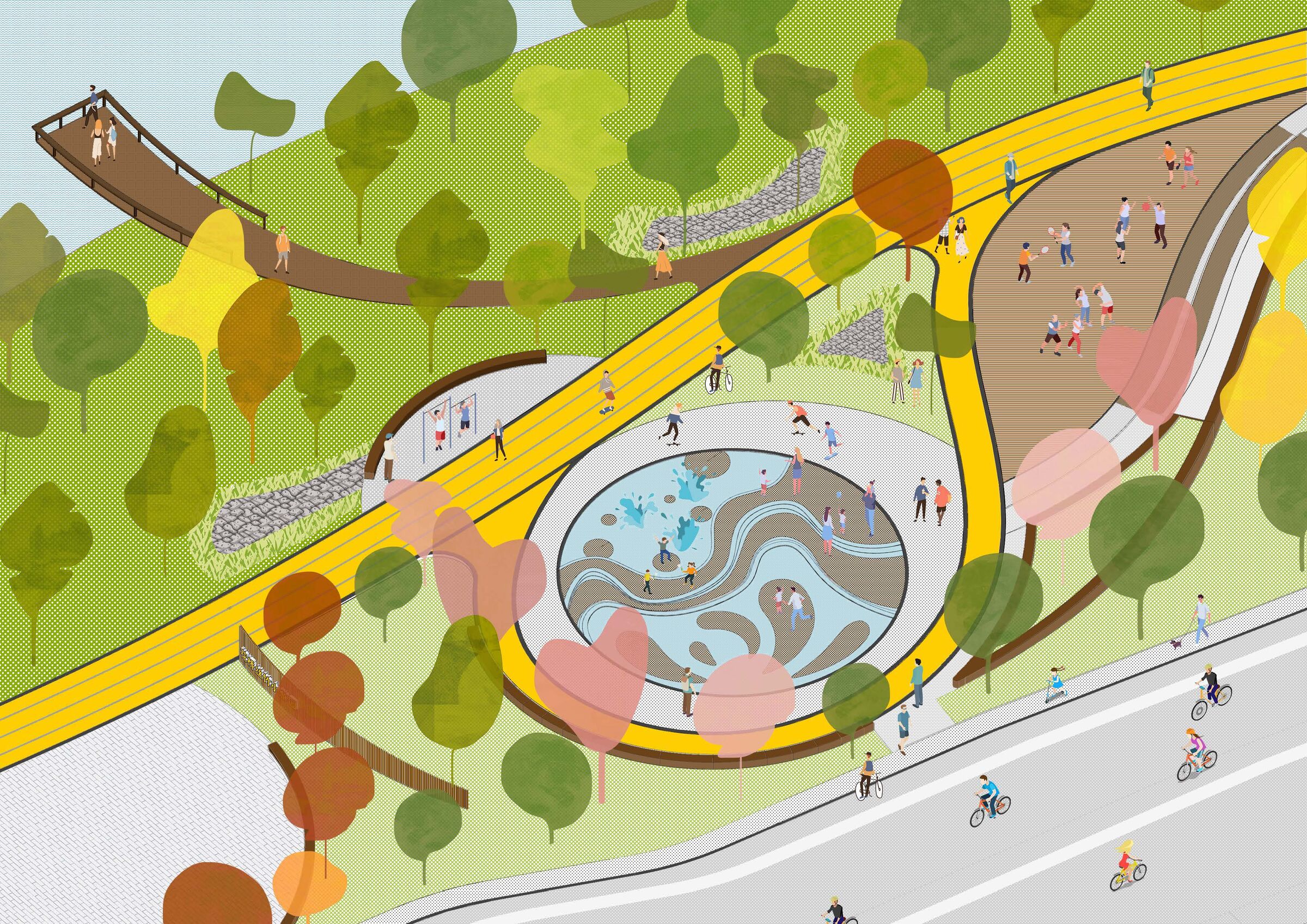 Axon – Musical Fountain Plaza and Open-Air Theater