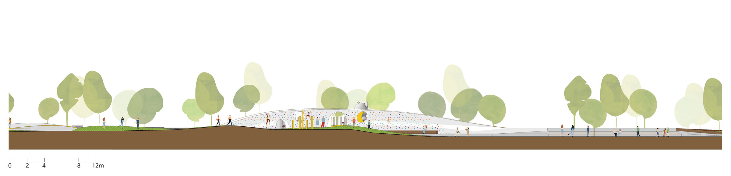 Elevation Drawing – Children's Climbing Wall and Small Theater