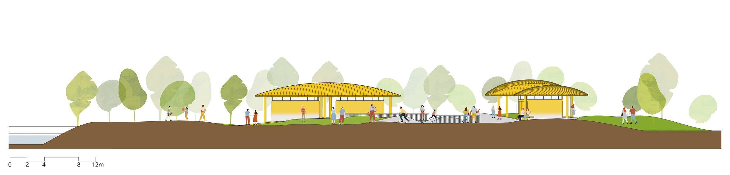 levation Drawing – Skatepark and Auxiliary Buildings
