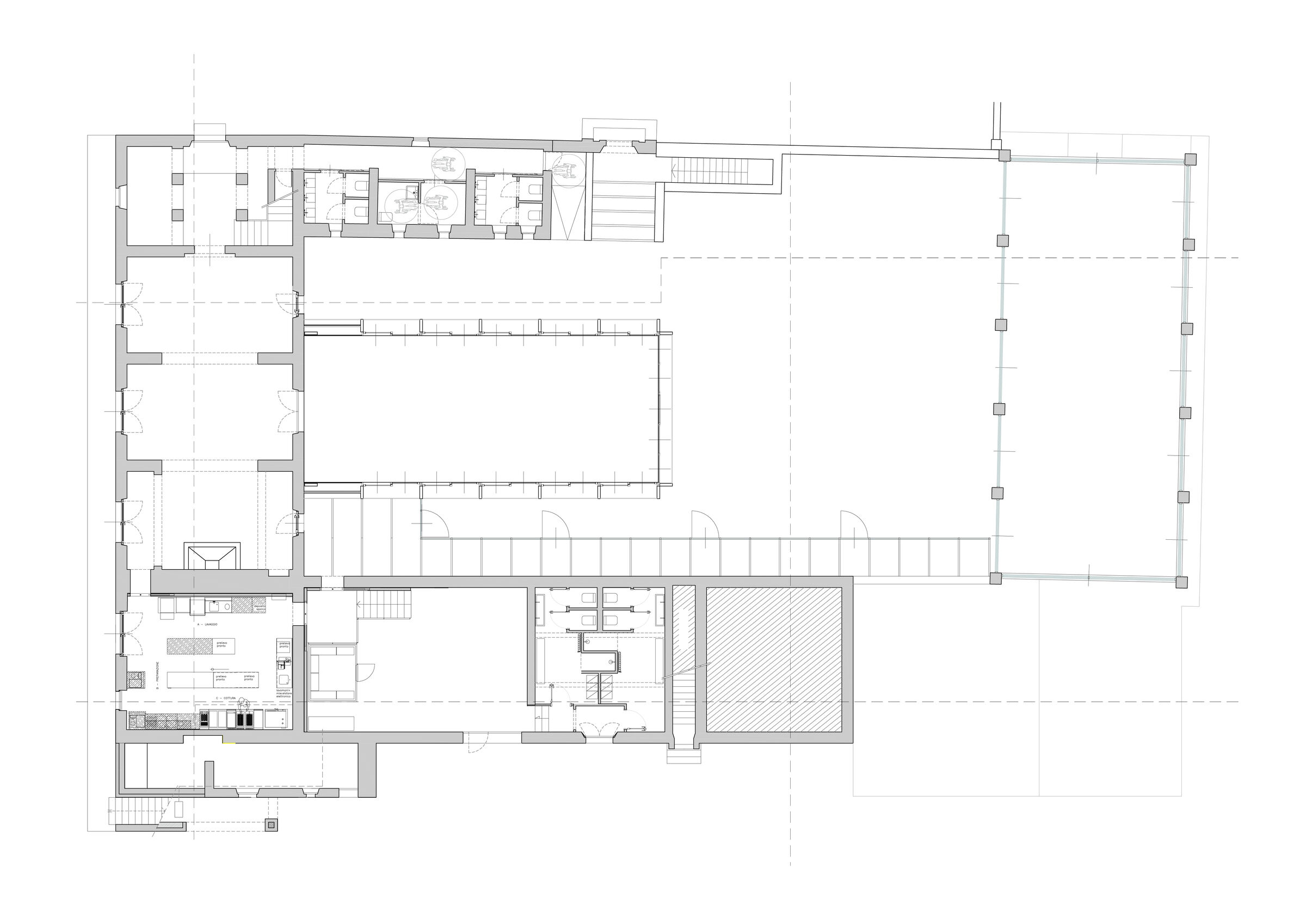 General plan on restaurant and patio