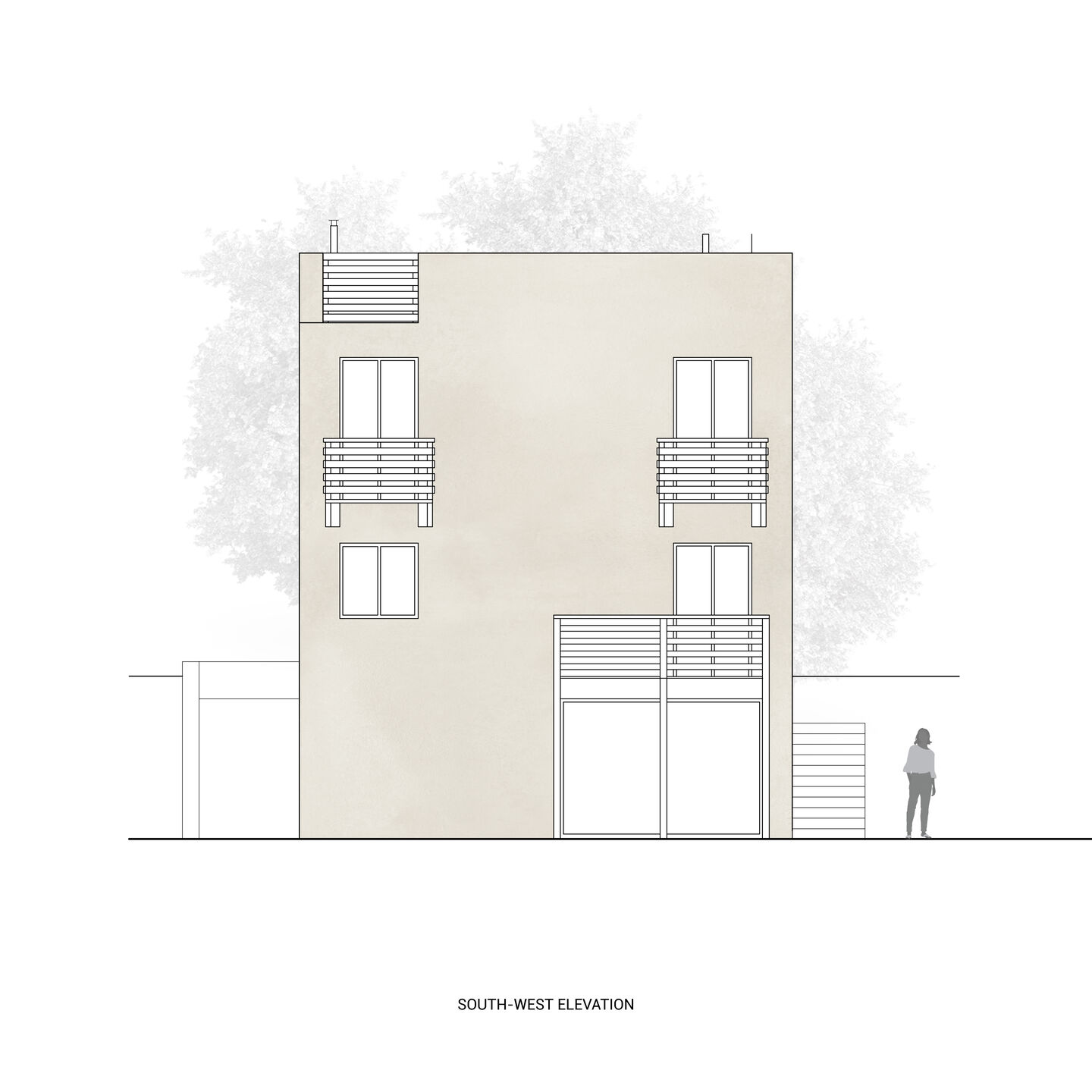 Southwest elevation