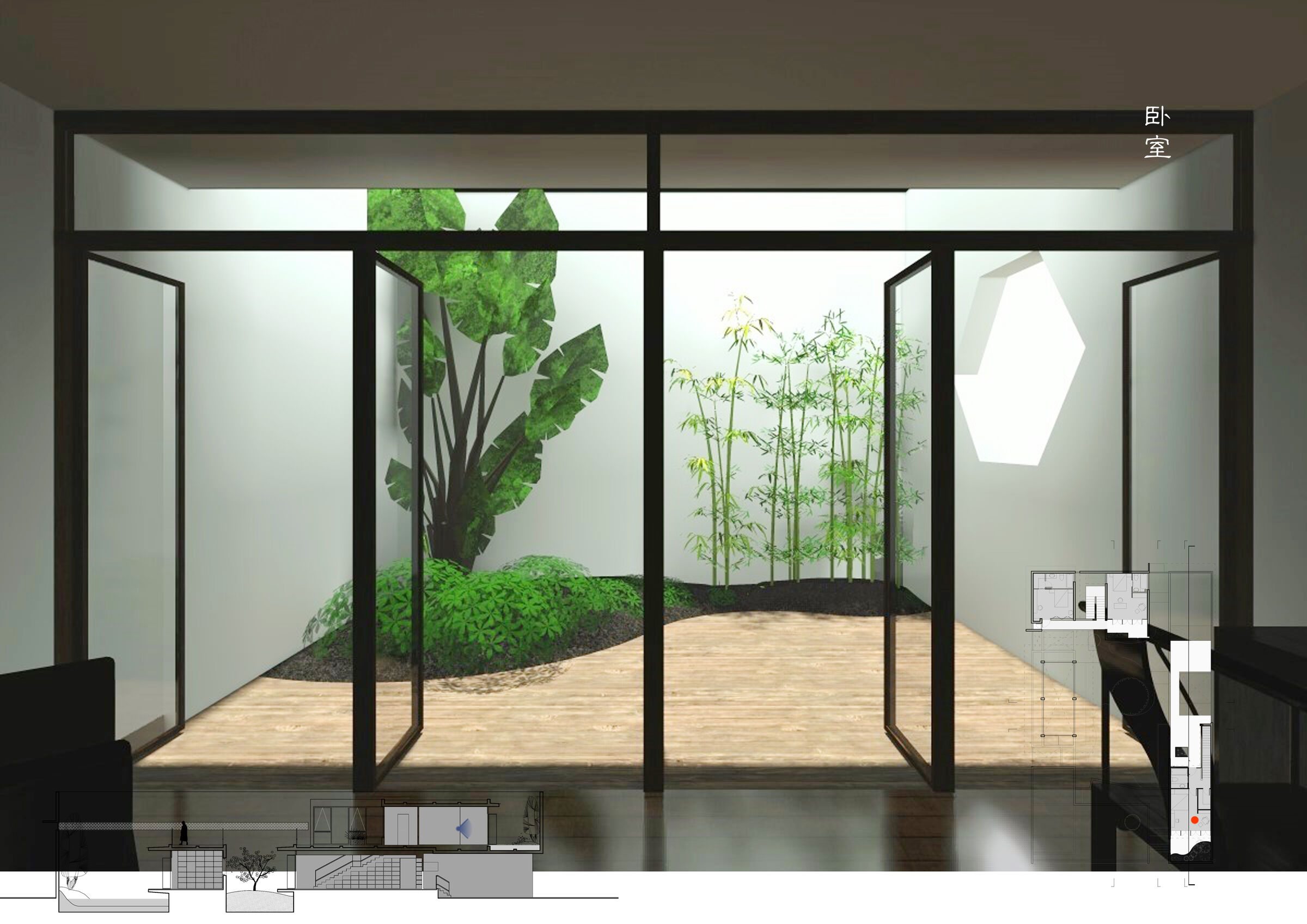 Courtyard of the bedroom, upper floor
