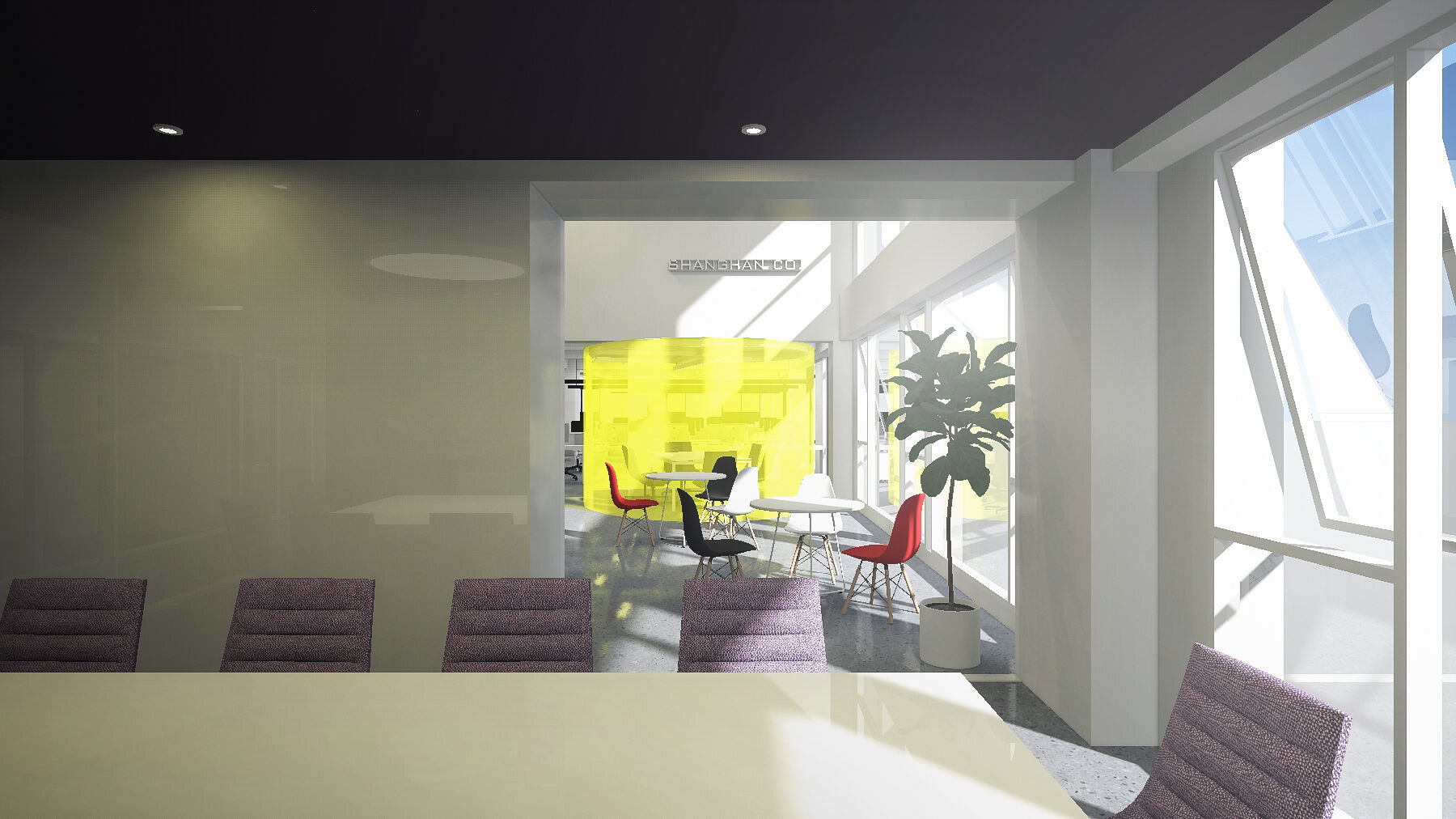 5F meeting room, under the courtyard