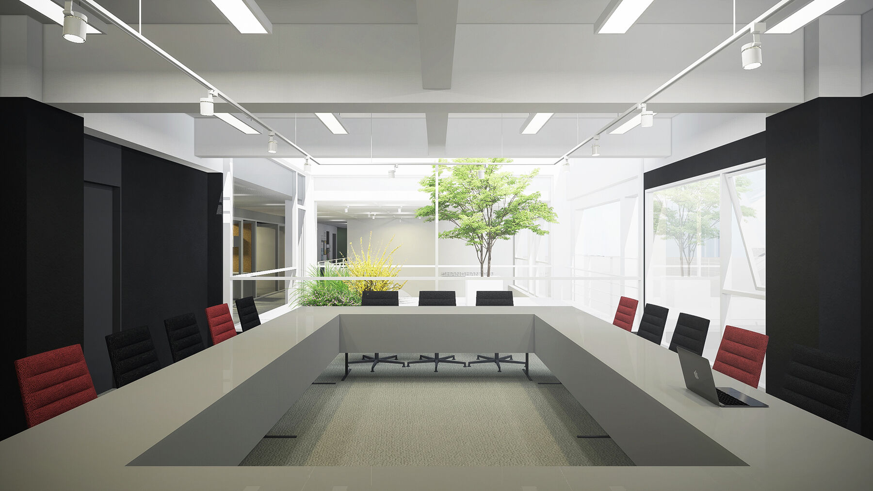 6F large meeting room, viewing the courtyard