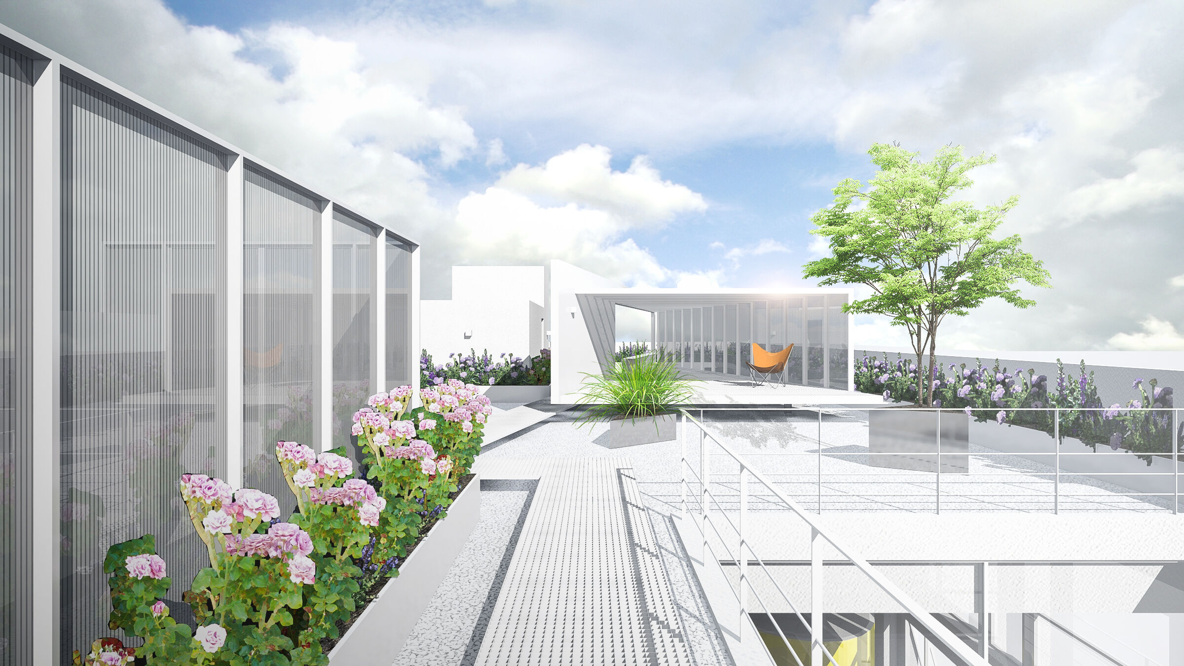 Roof garden, viewing Pavilion Picnic