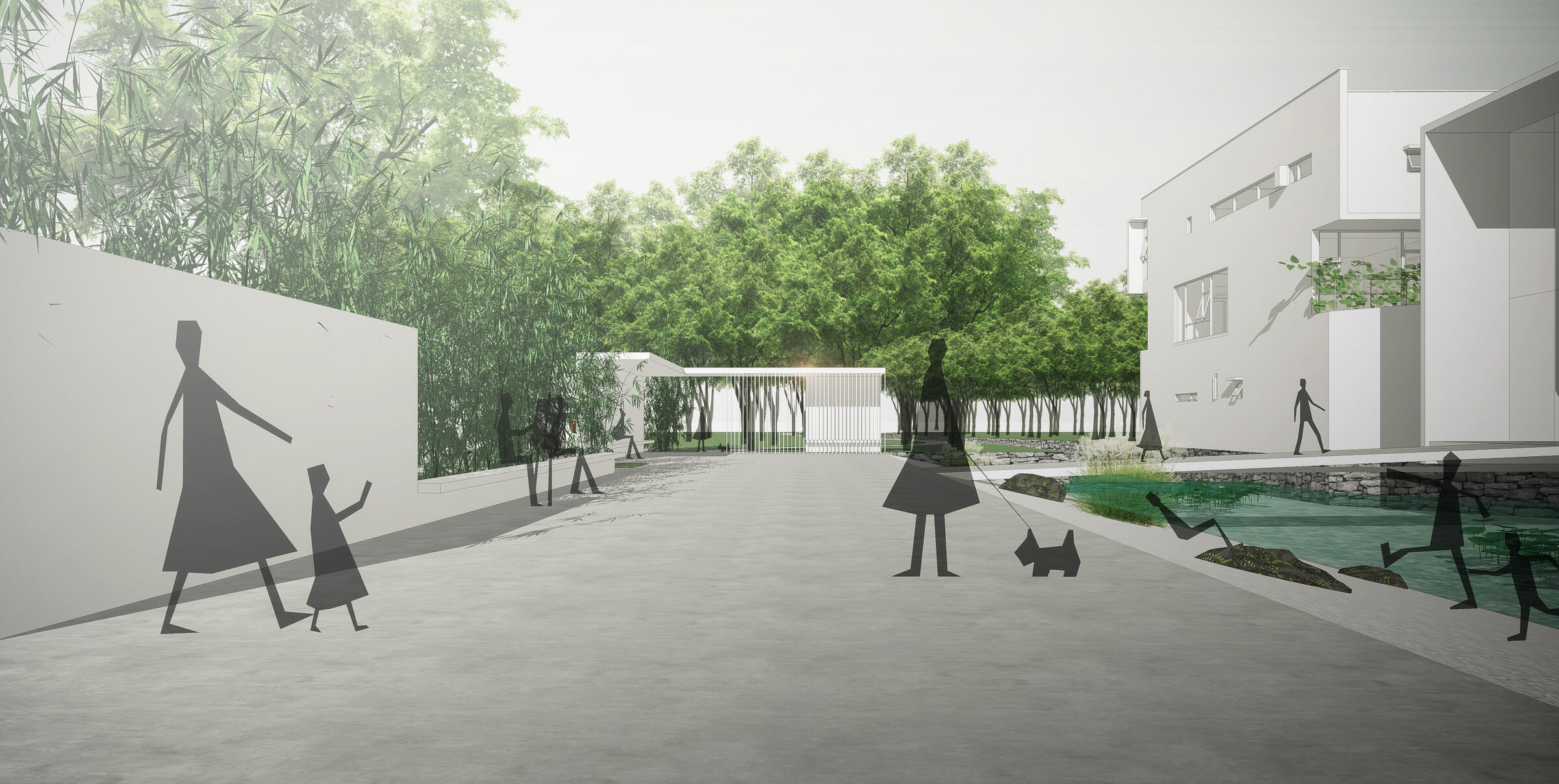 River bank, public space