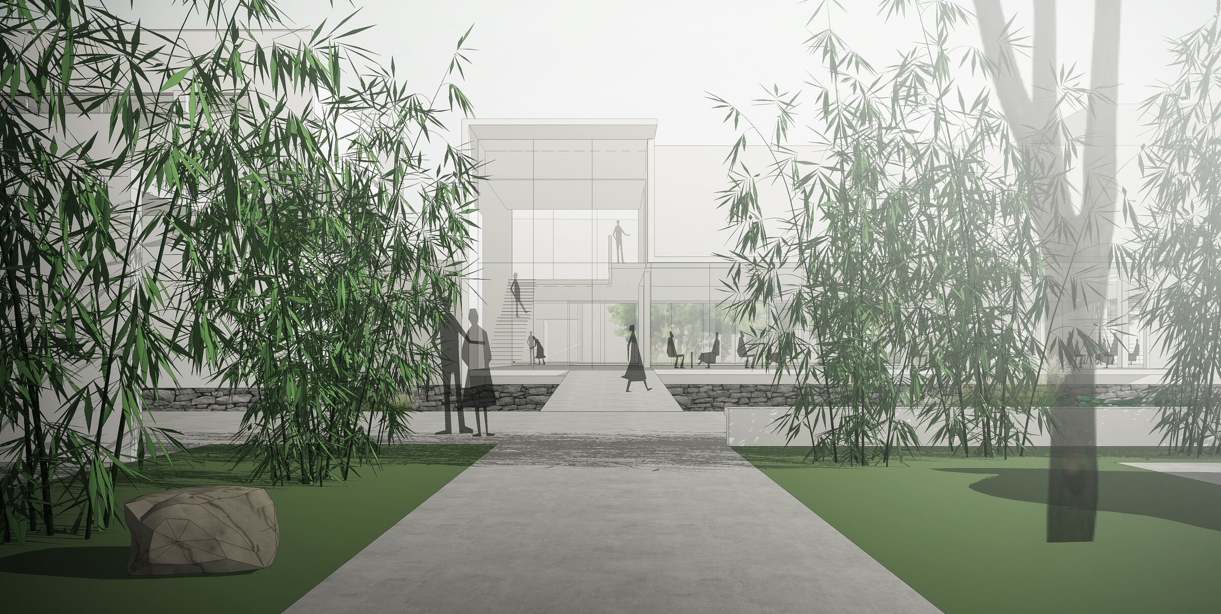 Walkway from the parking