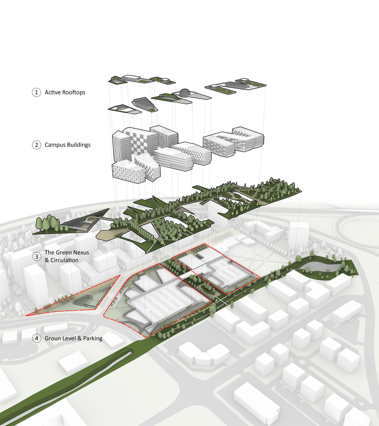 Exploded isometric view