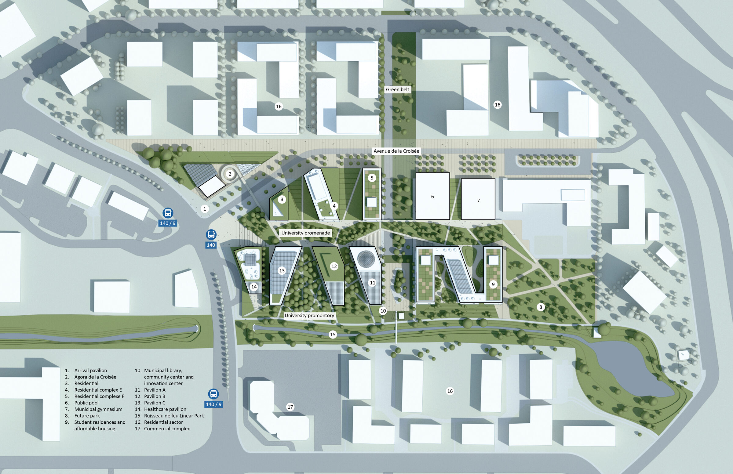 View of masterplan