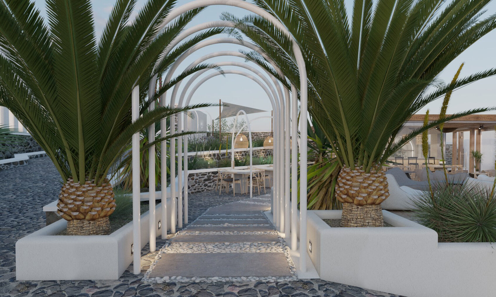 Visualization of the dining’s area entrance