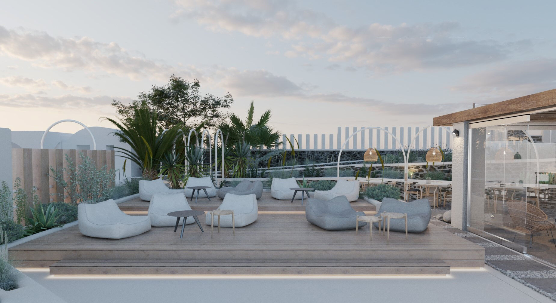 Visualization of lounge dining area